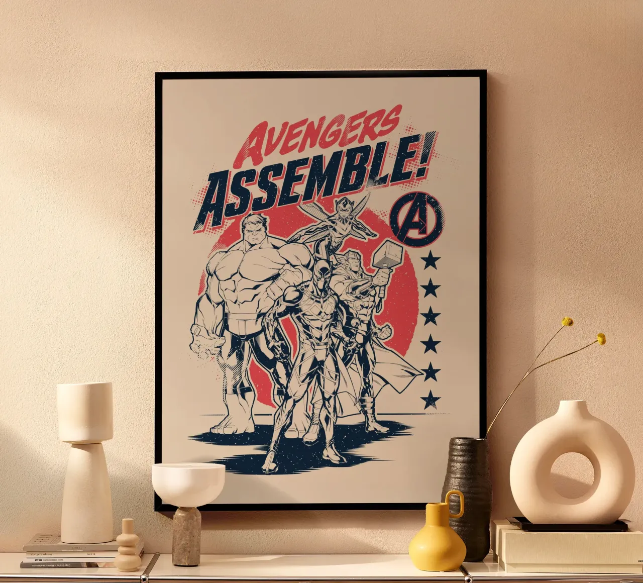 Avengers assemble! carta hahnemühle da MARVEL Designs by JUNIQE