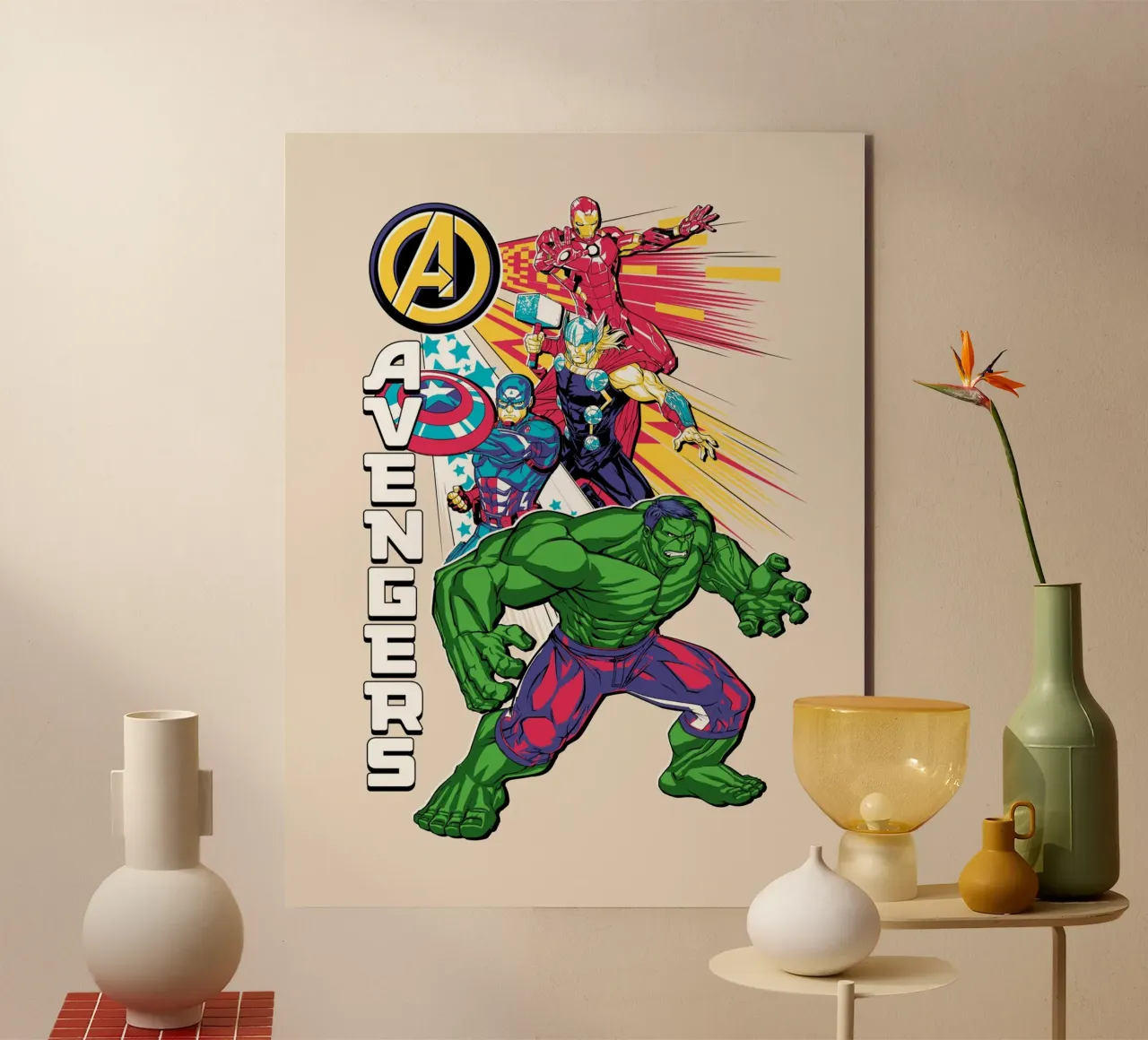 Avengers Power alluminio dibond da MARVEL Designs by JUNIQE