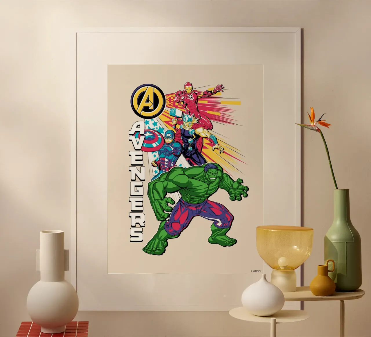 Avengers Power carta hahnemühle da MARVEL Designs by JUNIQE