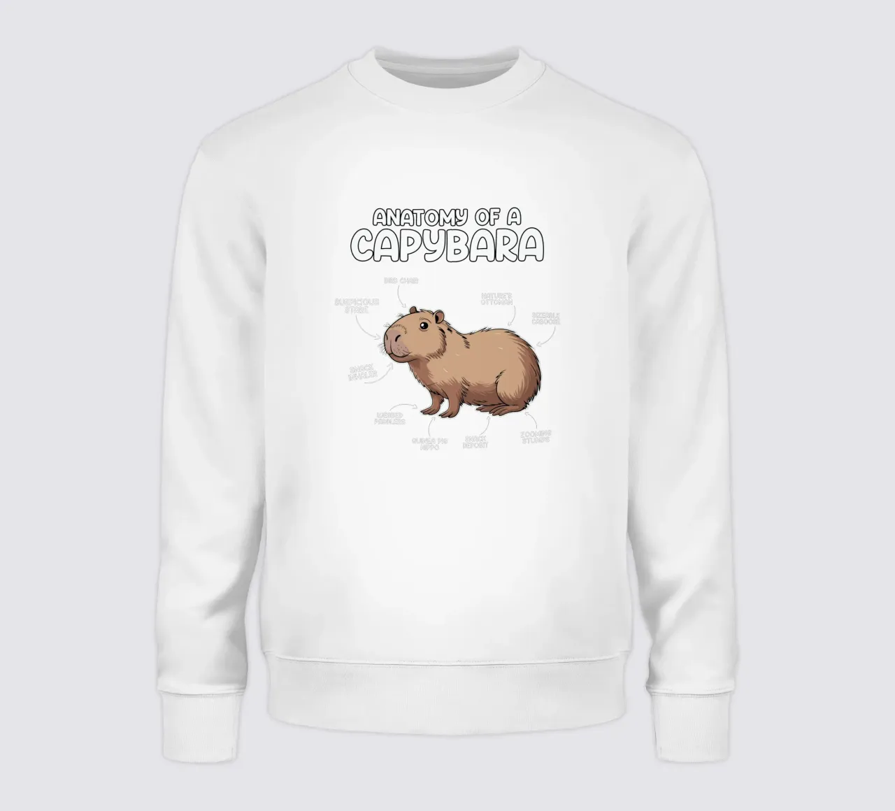 capybara anatomy felpa da edsonramosart