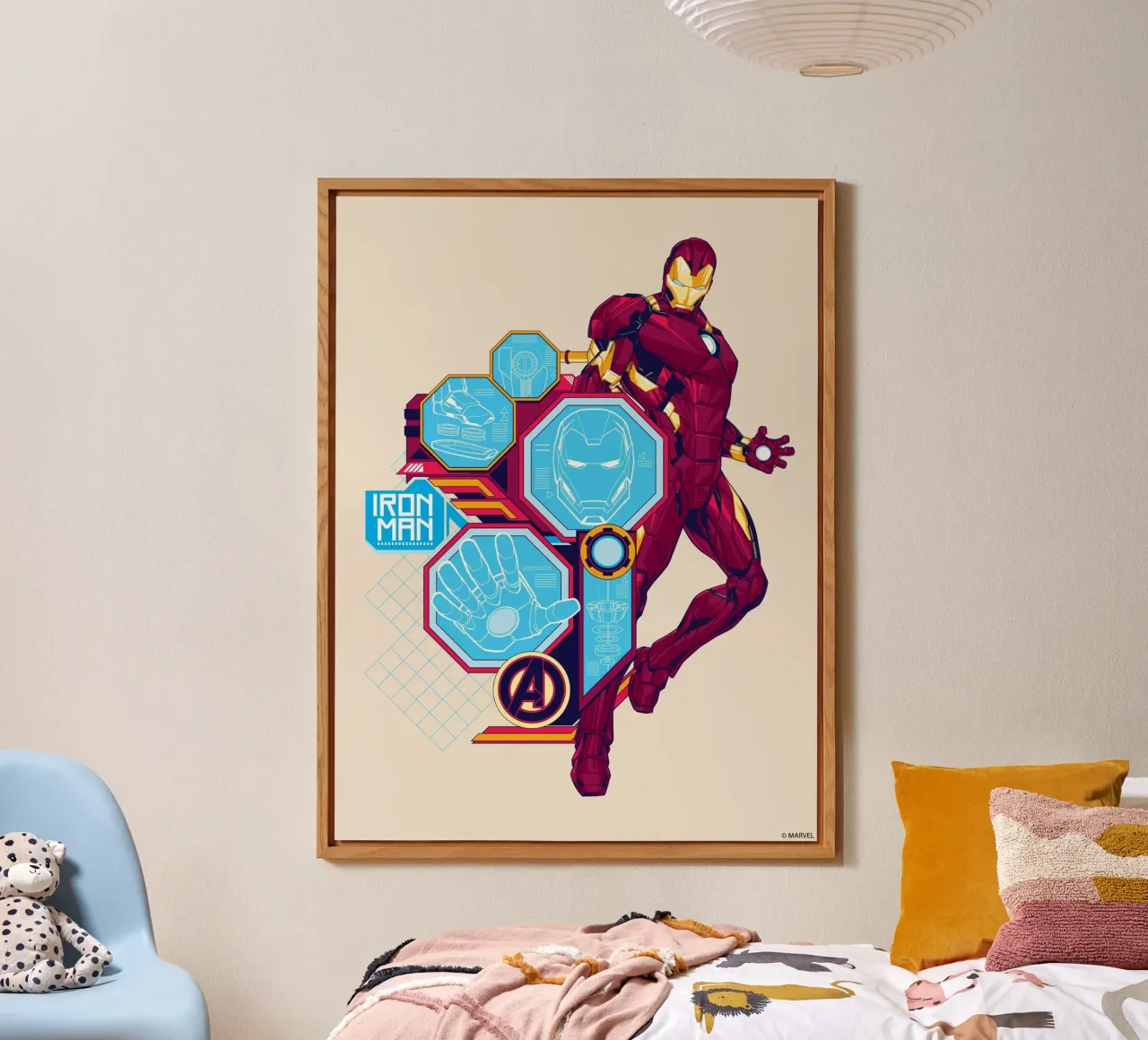 Iron Man alluminio dibond da MARVEL Designs by JUNIQE