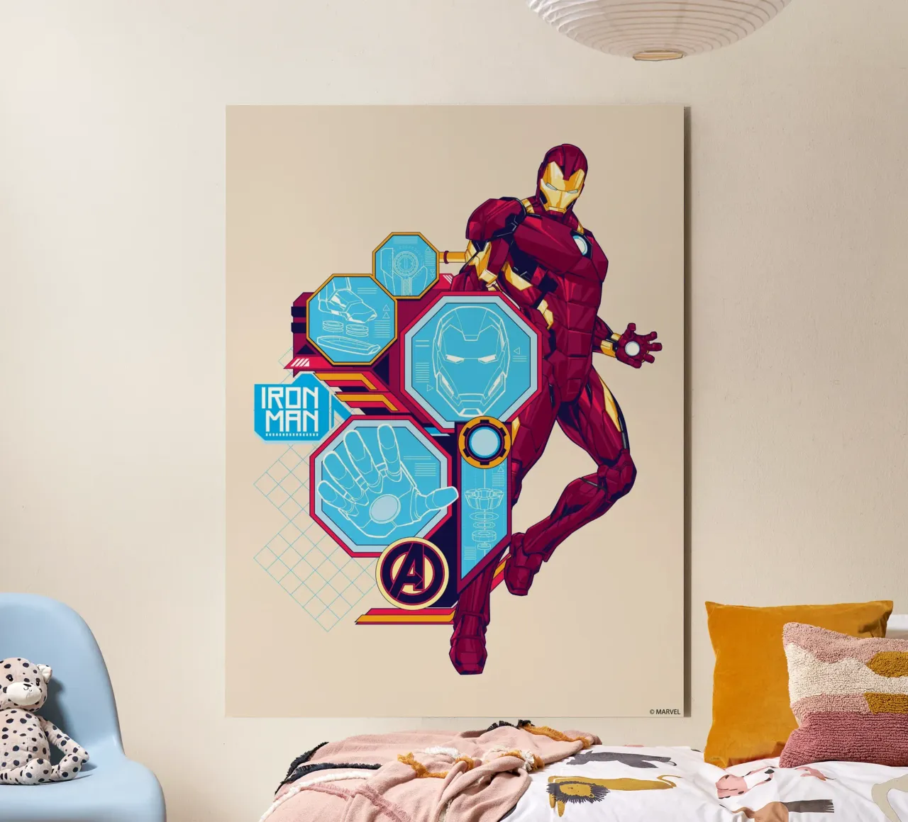 Iron Man alluminio dibond da MARVEL Designs by JUNIQE