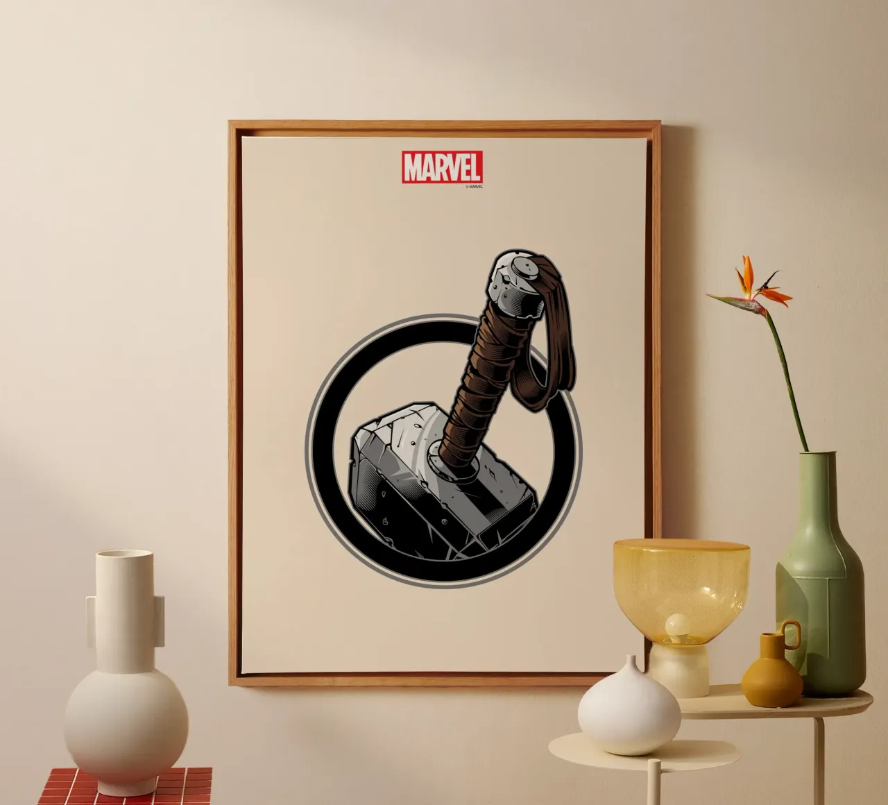 Thors mächtiger Mjölnir canvas by MARVEL Designs by JUNIQE
