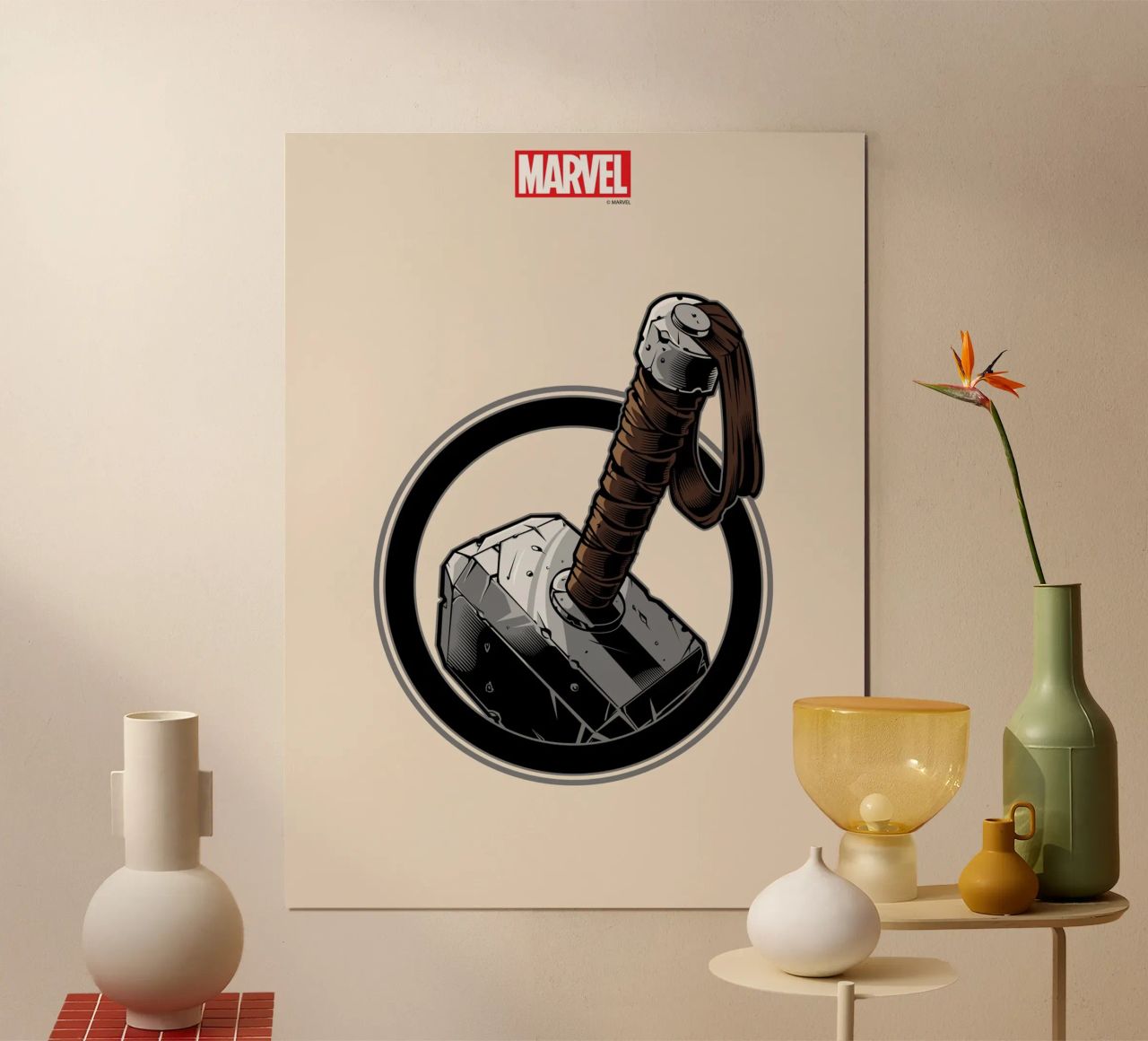 Thors mächtiger Mjölnir poster da MARVEL Designs by JUNIQE
