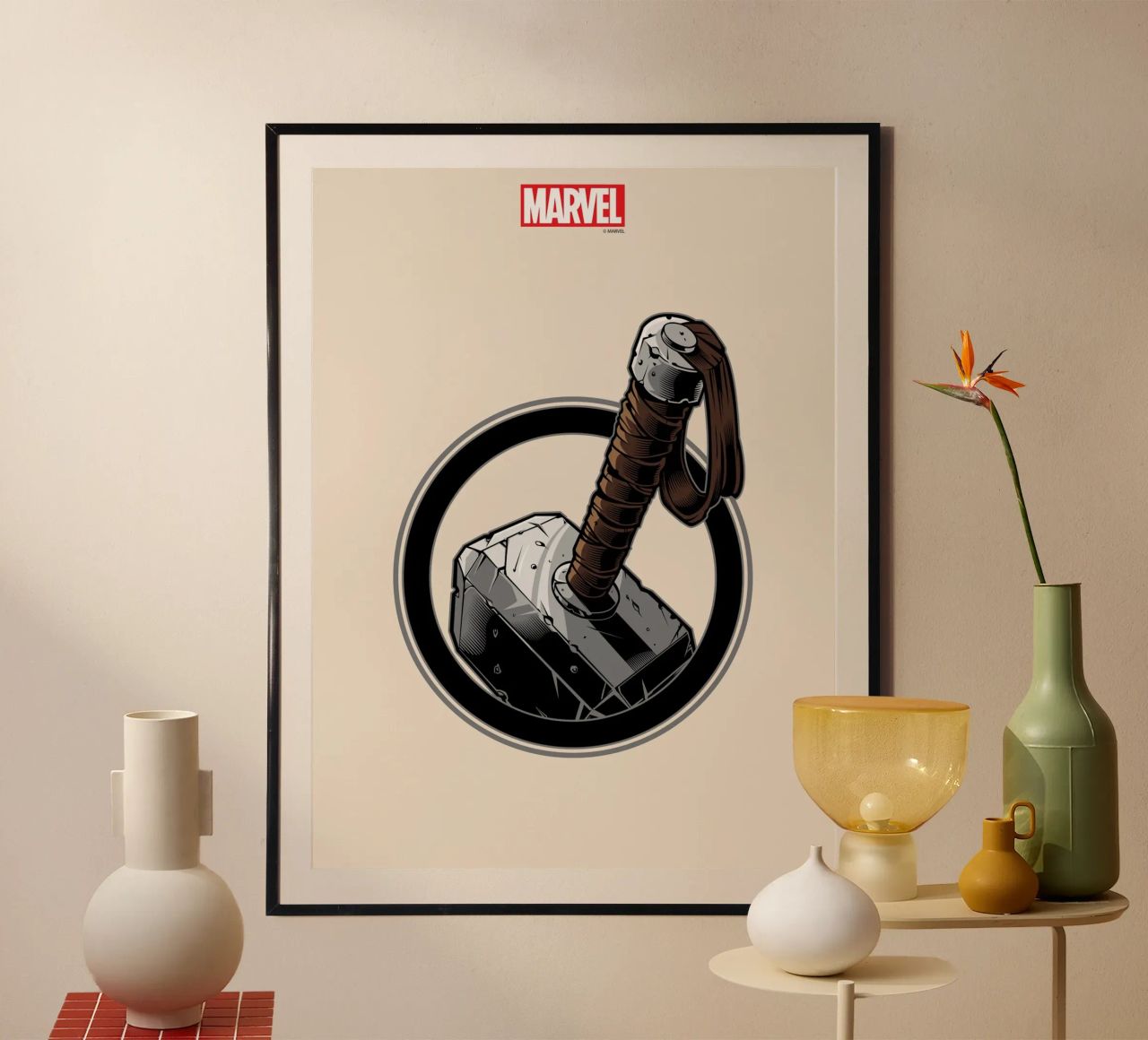Thors mächtiger Mjölnir poster da MARVEL Designs by JUNIQE