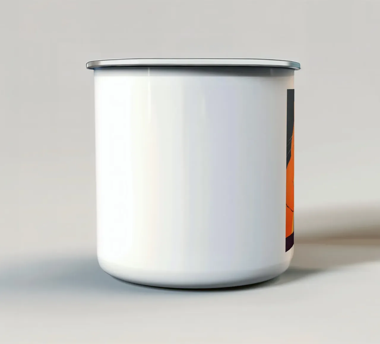 Gatto rosso con vino tazza in smalto da IamHomeStudio