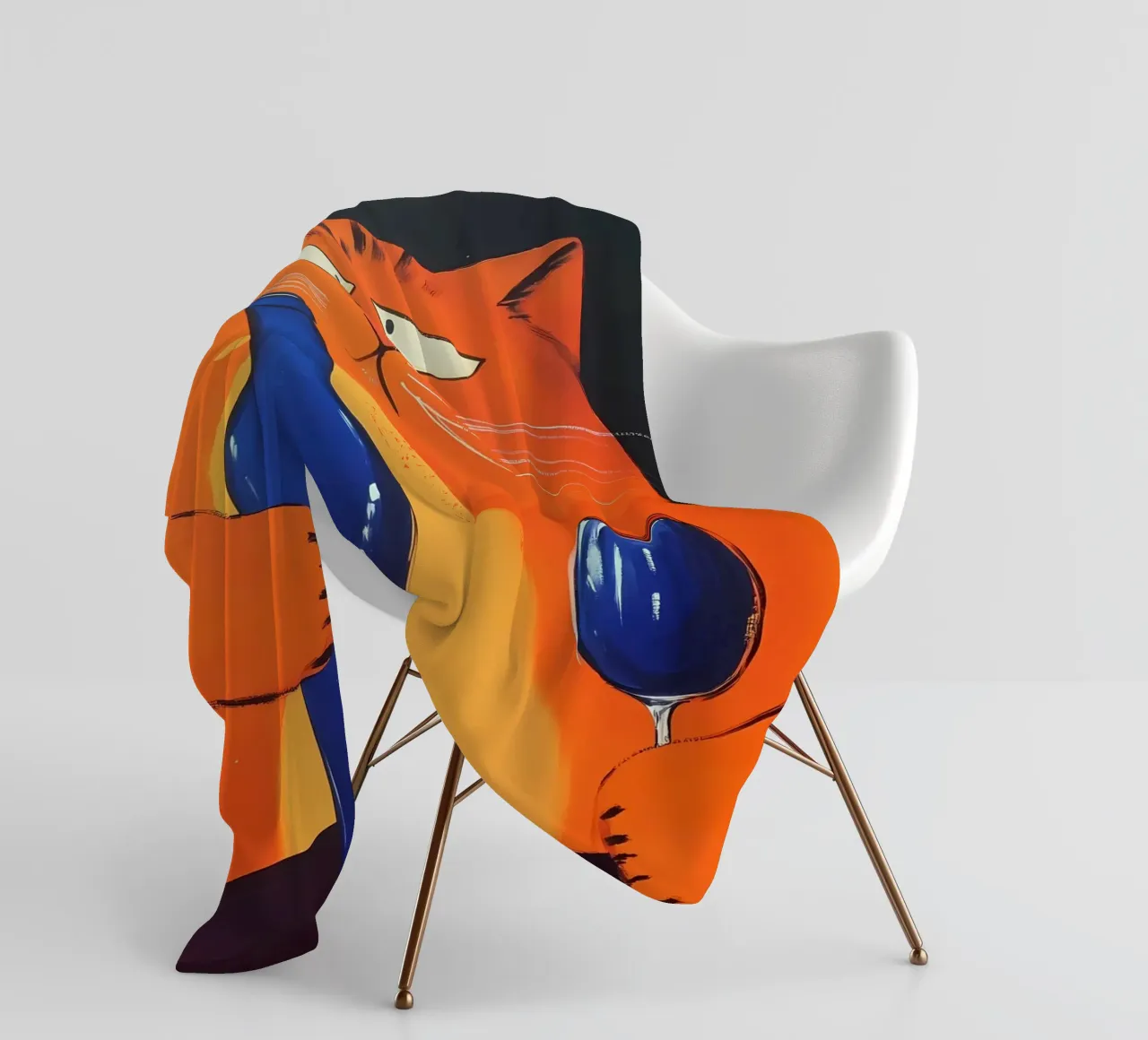 Gatto rosso con vino coperta in pile da IamHomeStudio