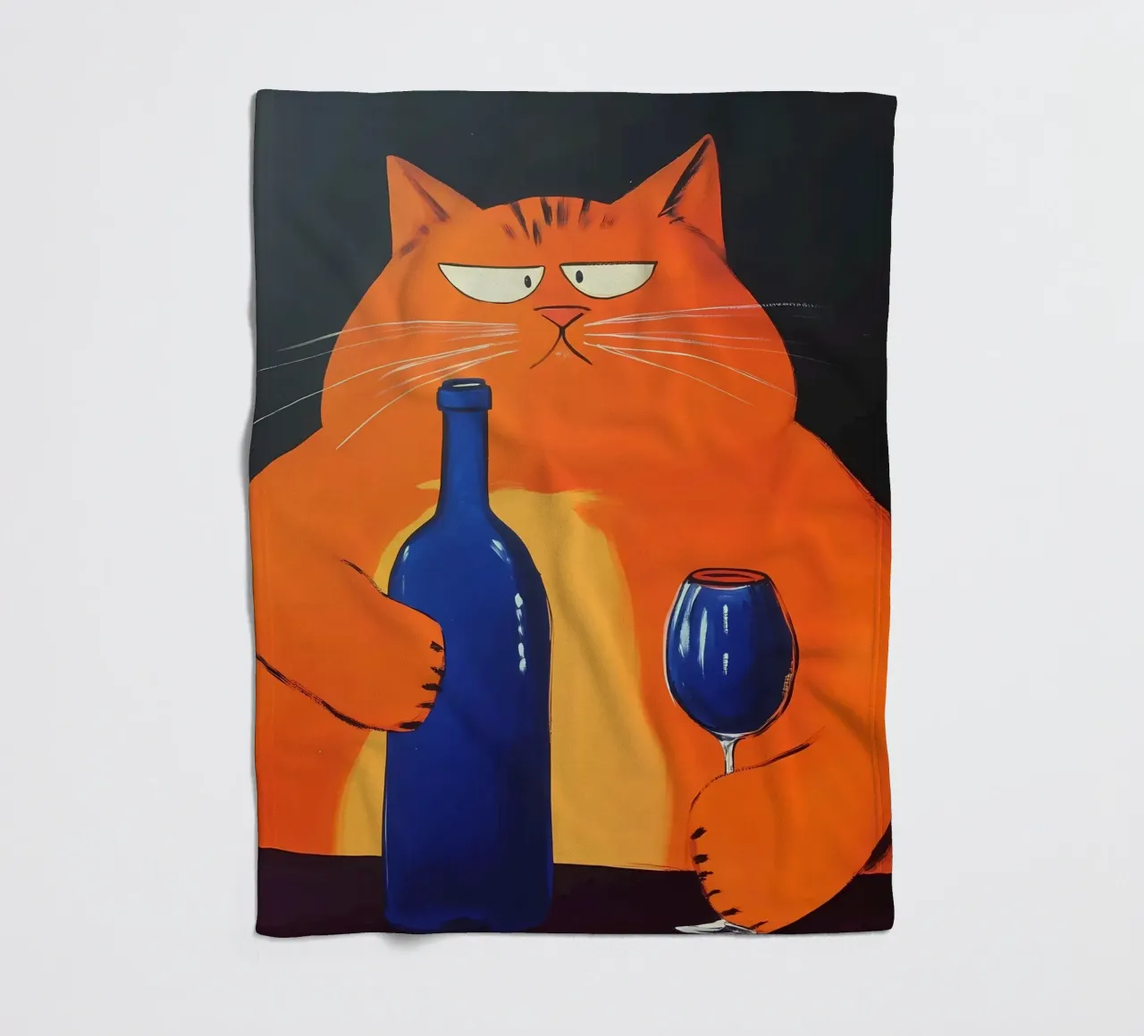Gatto rosso con vino coperta in pile da IamHomeStudio