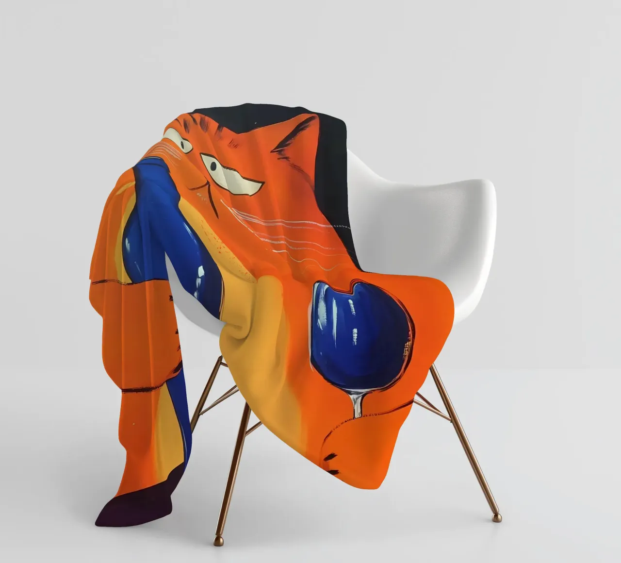 Gatto rosso con vino coperta in pile da IamHomeStudio