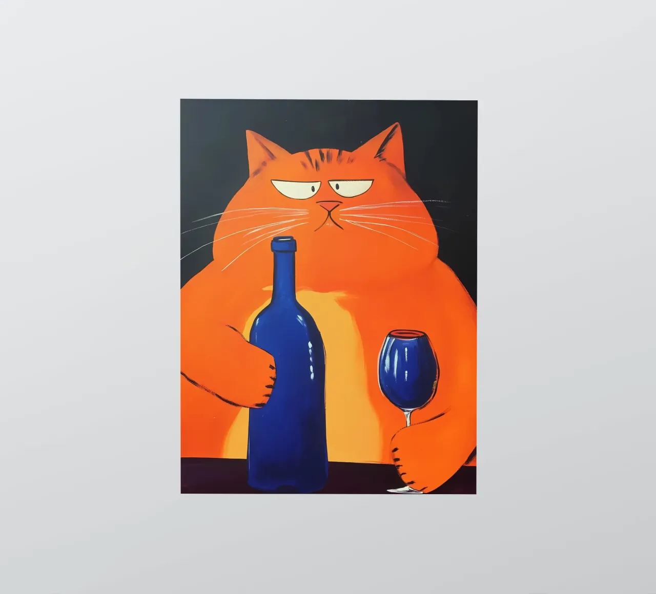 Red Cat with Wine sticker by IamHomeStudio