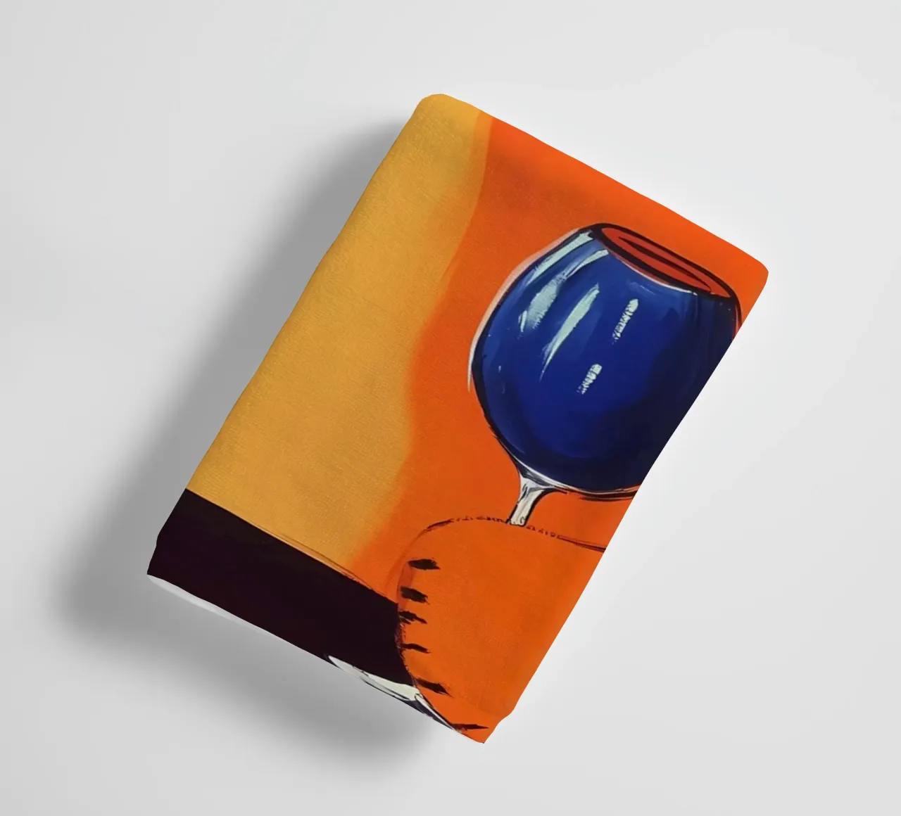 Red Cat with Wine towel by IamHomeStudio