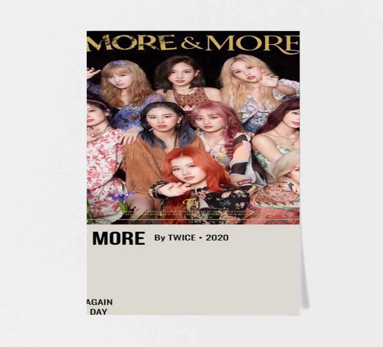 MORE & MORE By TWICE - 2020 foglio adesivo da SoundStudio