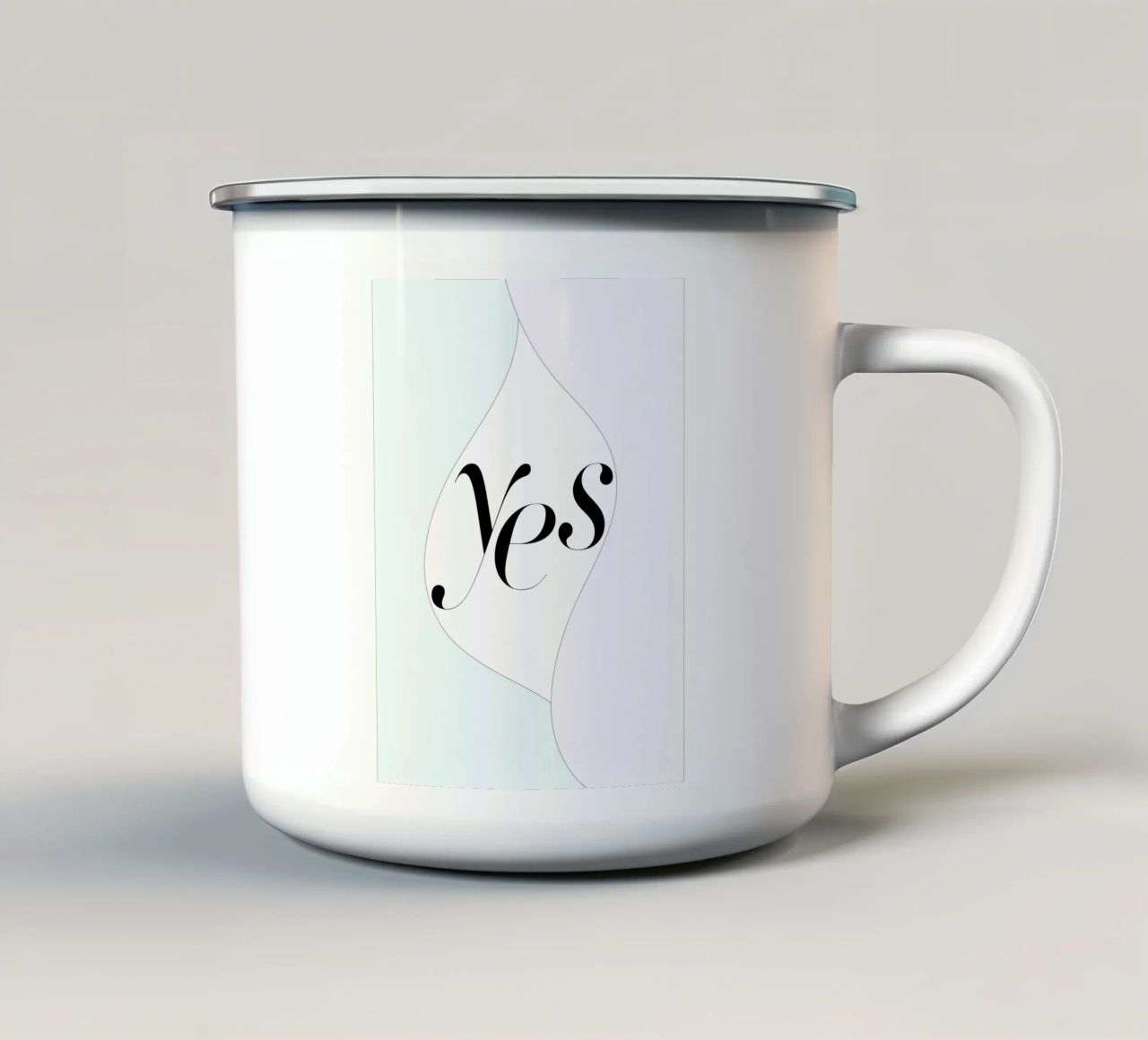 yes tazza in smalto da natural neutral