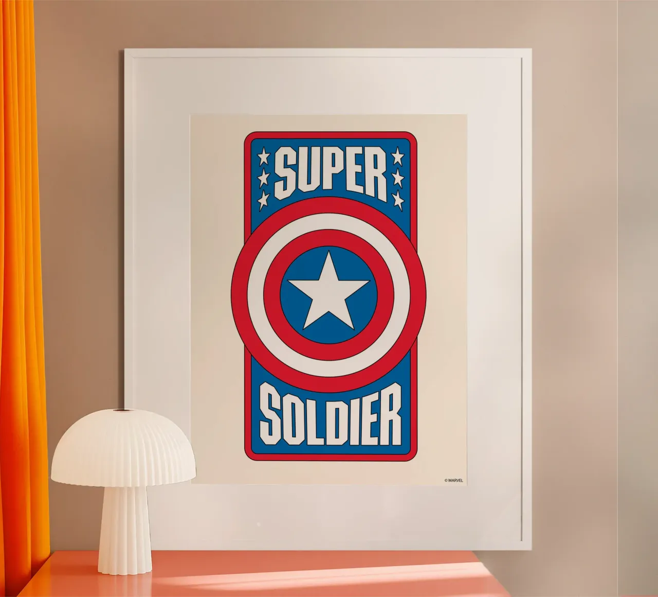 super soldier poster con telaio in alluminio da MARVEL Designs by JUNIQE