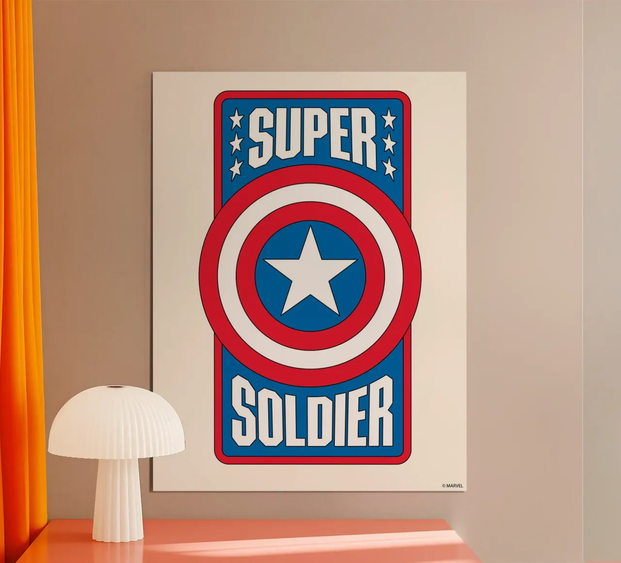 super soldier poster con telaio in alluminio da MARVEL Designs by JUNIQE