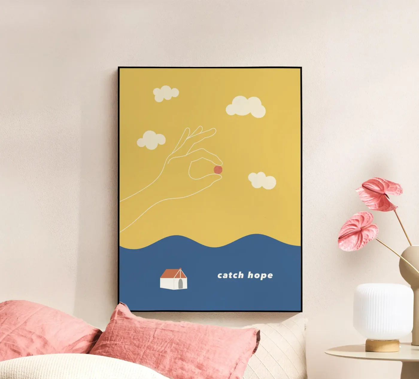 catch hope acrylic glass by natural neutral