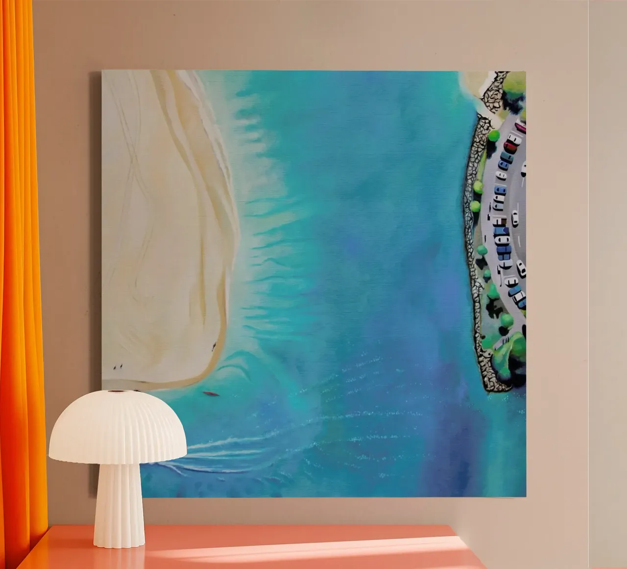 Noosa Beach tela con Cornice a cassetta da Antony Squizzato