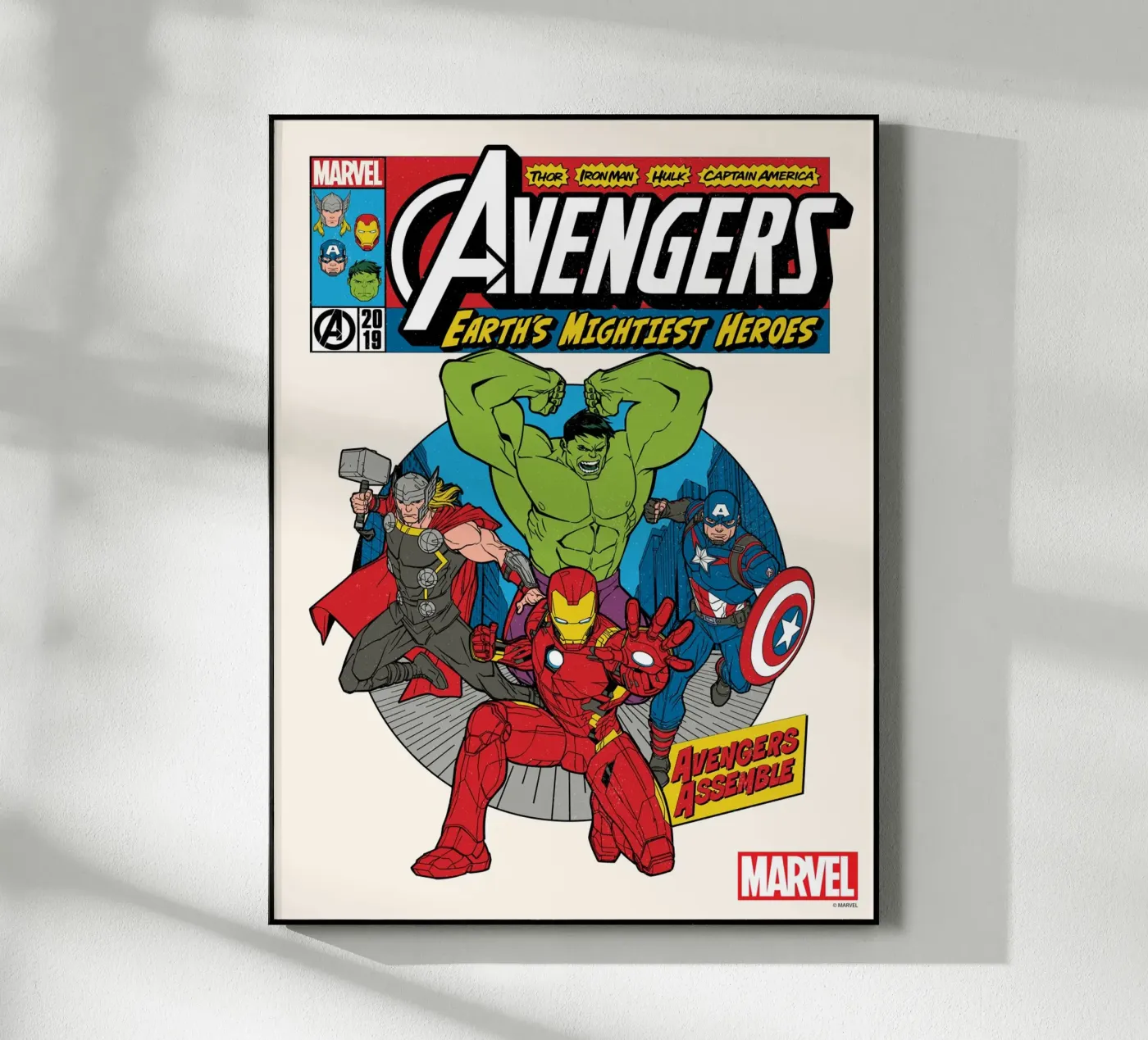 The Avengers essemble plexiglass da MARVEL Designs by JUNIQE