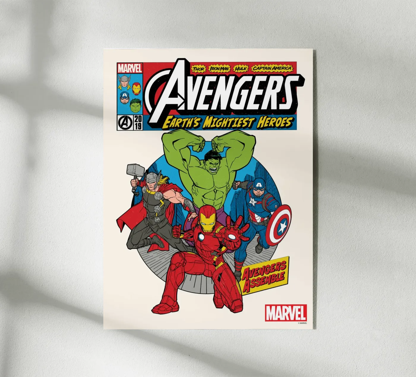 The Avengers essemble plexiglass da MARVEL Designs by JUNIQE
