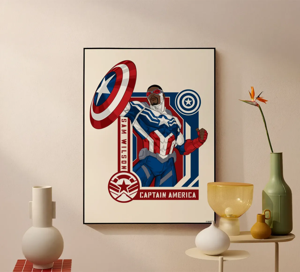 Sam Wilson - Captain American plexiglass da MARVEL Designs by JUNIQE