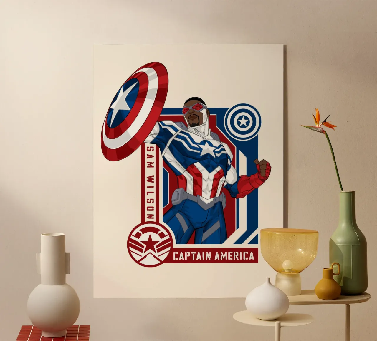 Sam Wilson - Captain American plexiglass da MARVEL Designs by JUNIQE