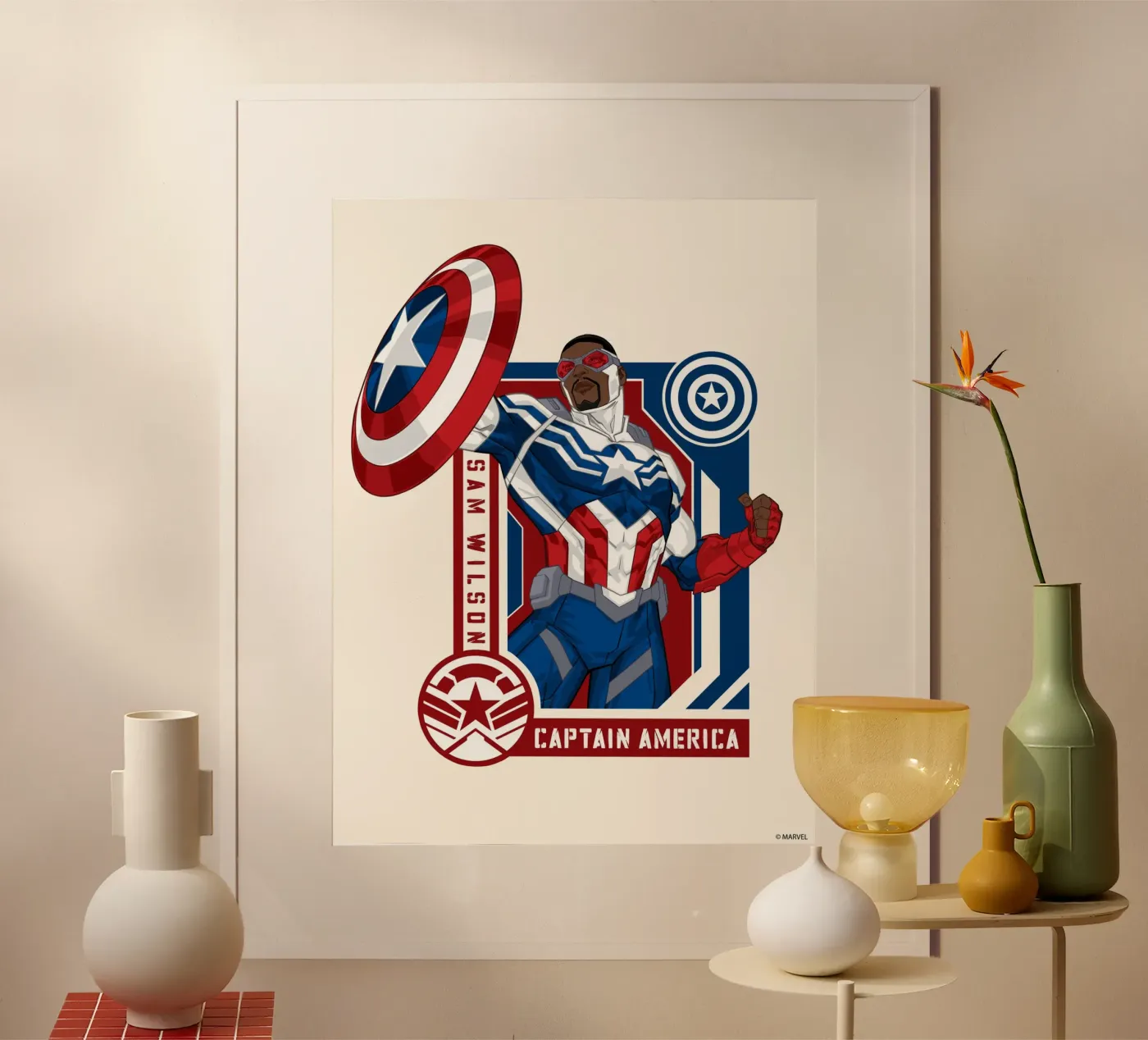 Sam Wilson - Captain American poster van MARVEL Designs by JUNIQE
