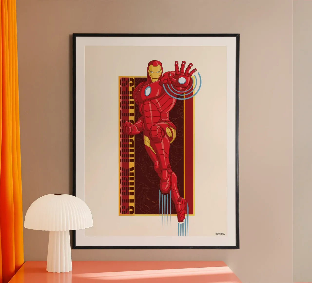 The Avengers - Iron Man poster con telaio in legno da MARVEL Designs by JUNIQE