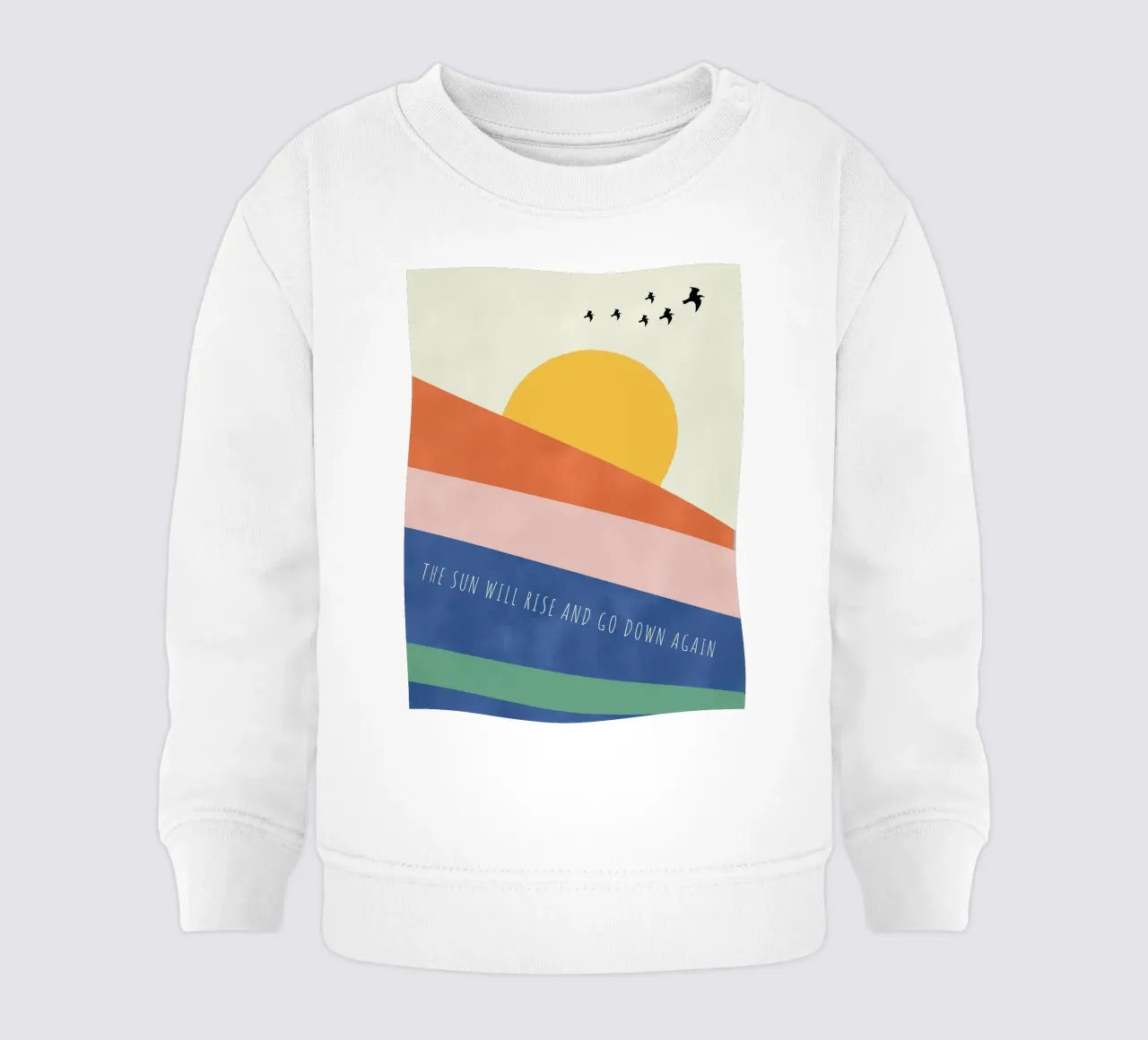 THE SUN WILL RISE AND GO DOWN AGAIN felpa neonato da natural neutral