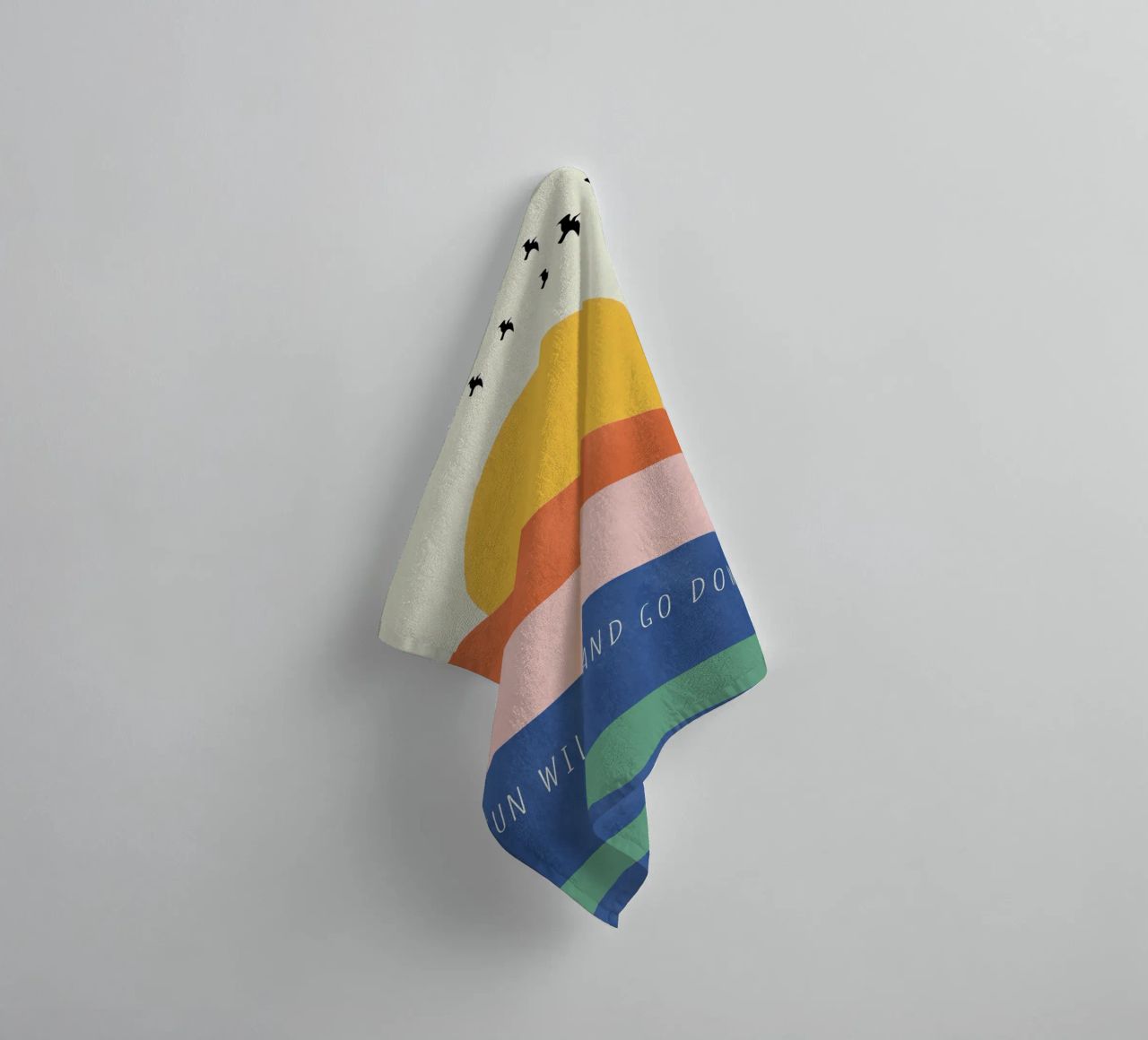 THE SUN WILL RISE AND GO DOWN AGAIN towel by natural neutral