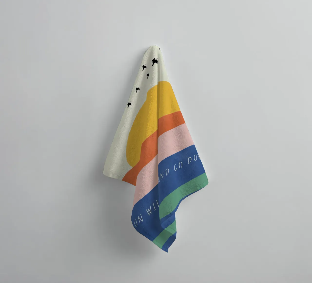 THE SUN WILL RISE AND GO DOWN AGAIN towel by natural neutral