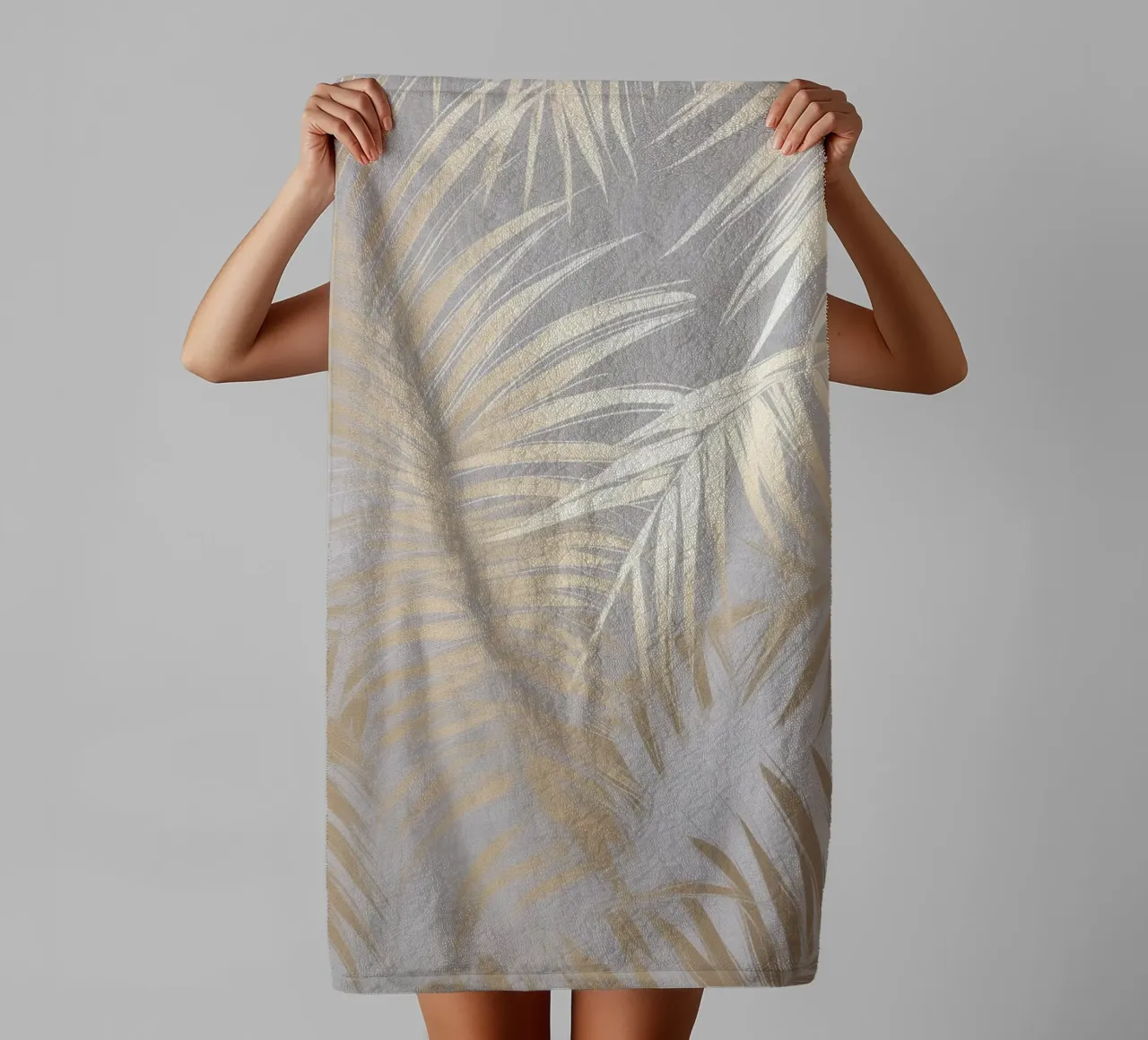 luxurious palm aesthetics towel by Carinaprint