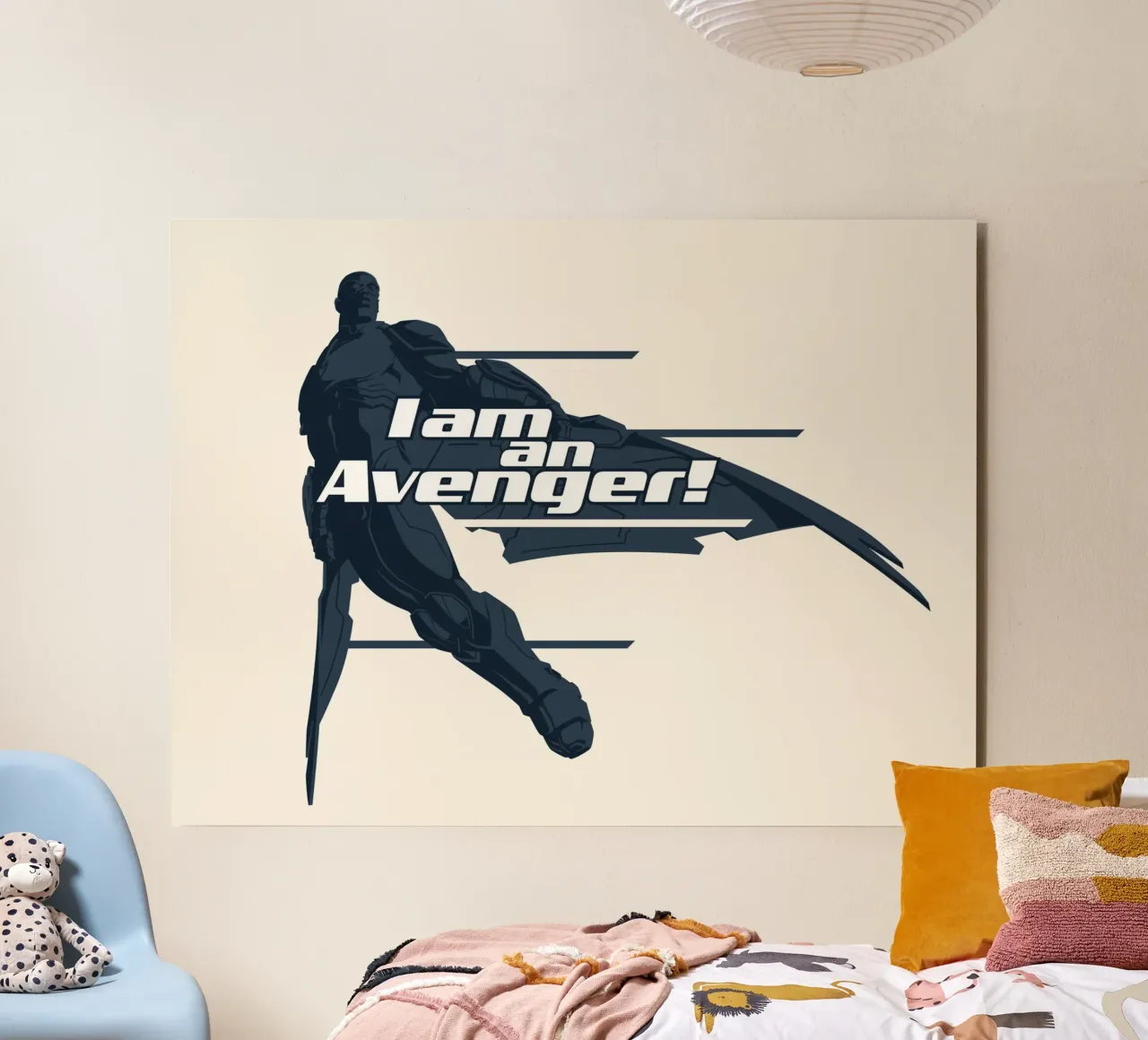 Falcon - I am an Avenger! alluminio dibond da MARVEL Designs by JUNIQE