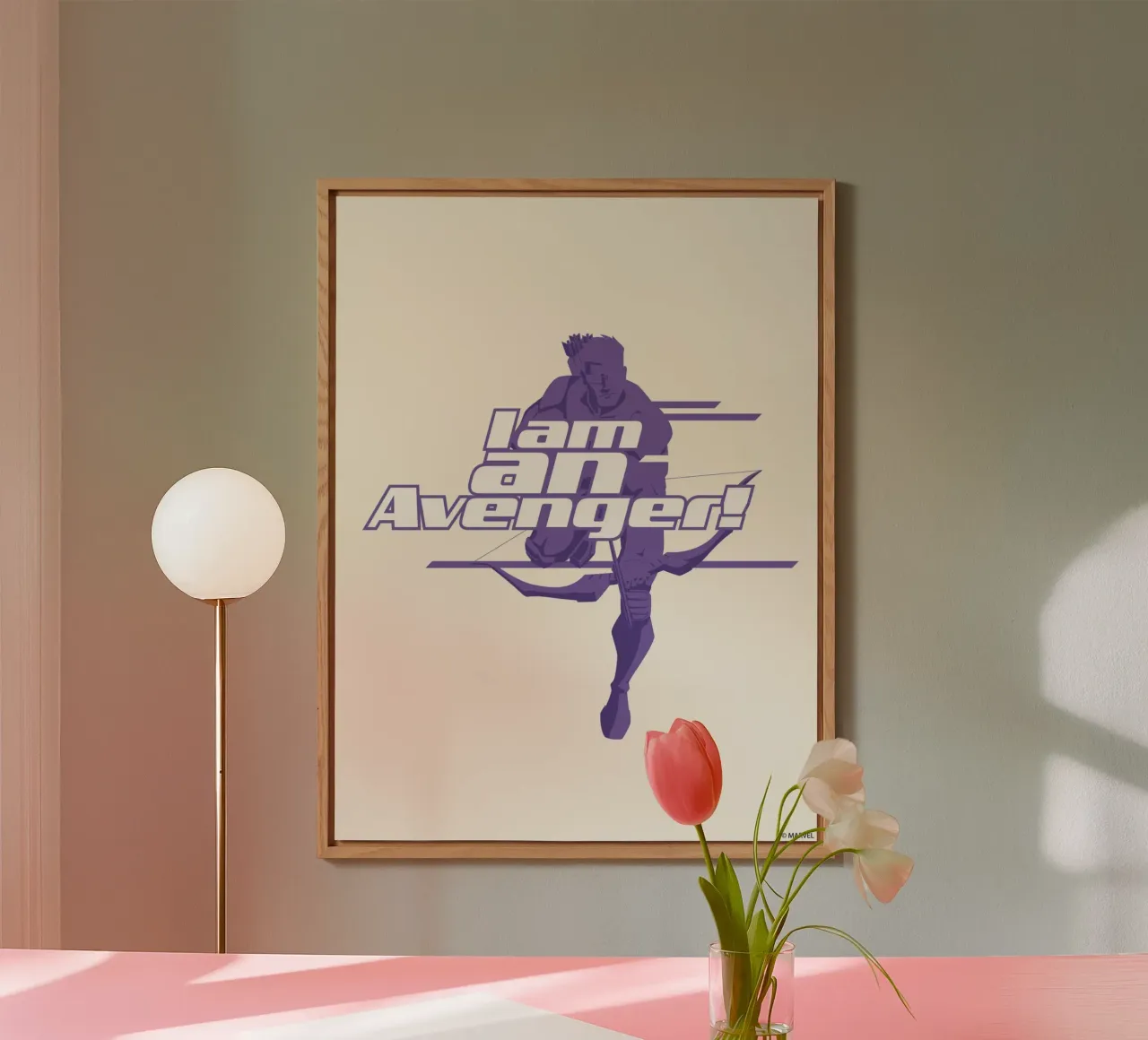 Hawkeye - I am an Avenger! alluminio dibond da MARVEL Designs by JUNIQE