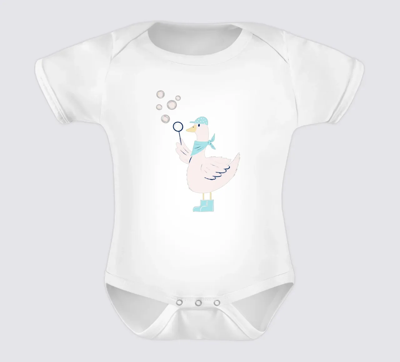 Oca con bolle di sapone body neonato maniche corte da nicigabrieldesigns