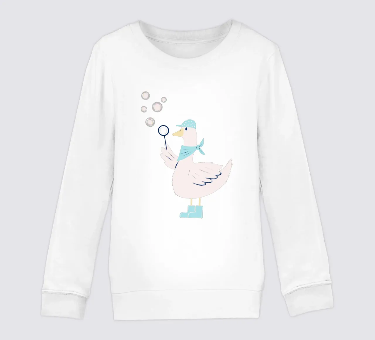 Oca con bolle di sapone felpa bambino da nicigabrieldesigns