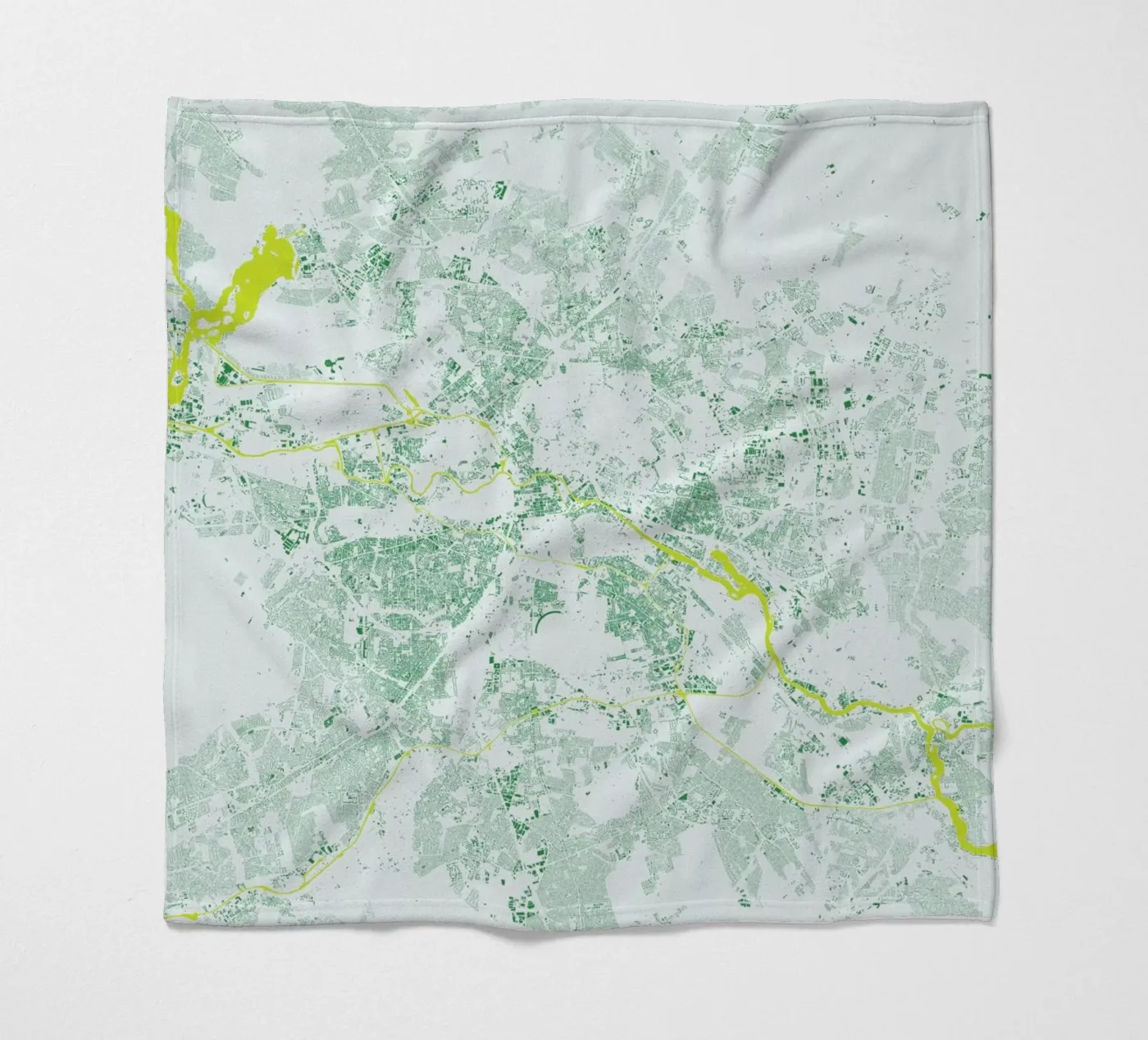 Berlin Green Fleecedecke von Urban Maps