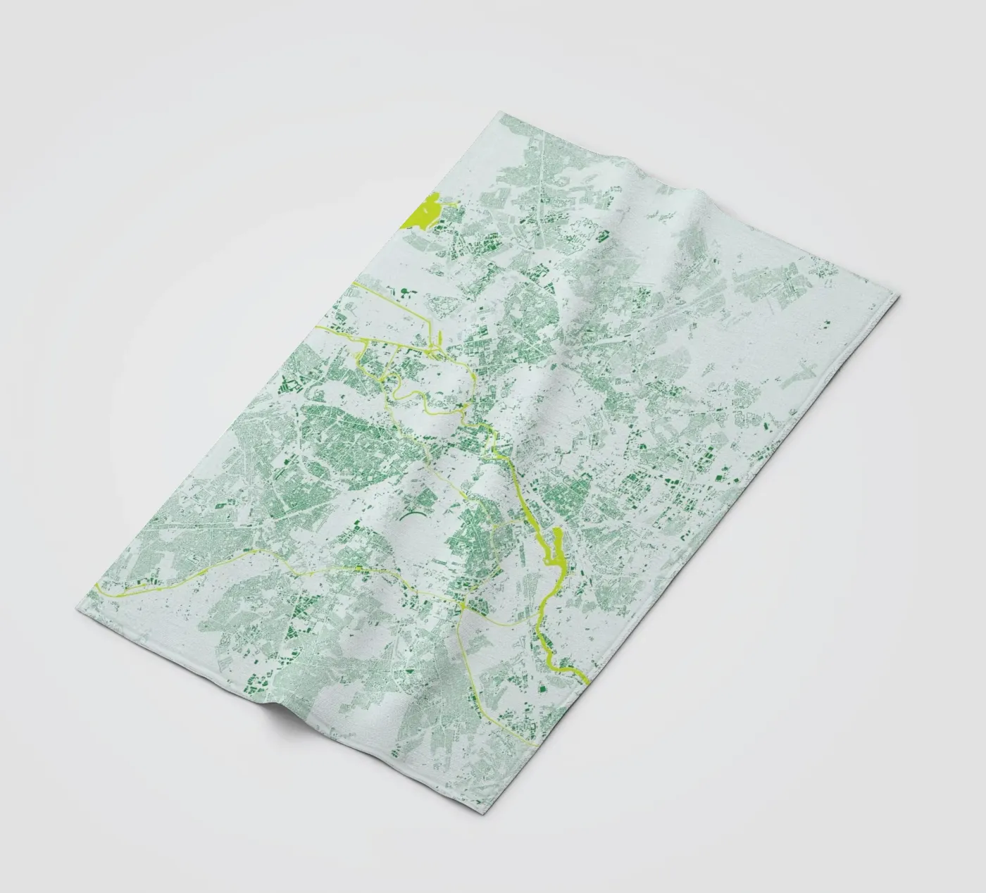 Berlin Green Fleecedecke von Urban Maps