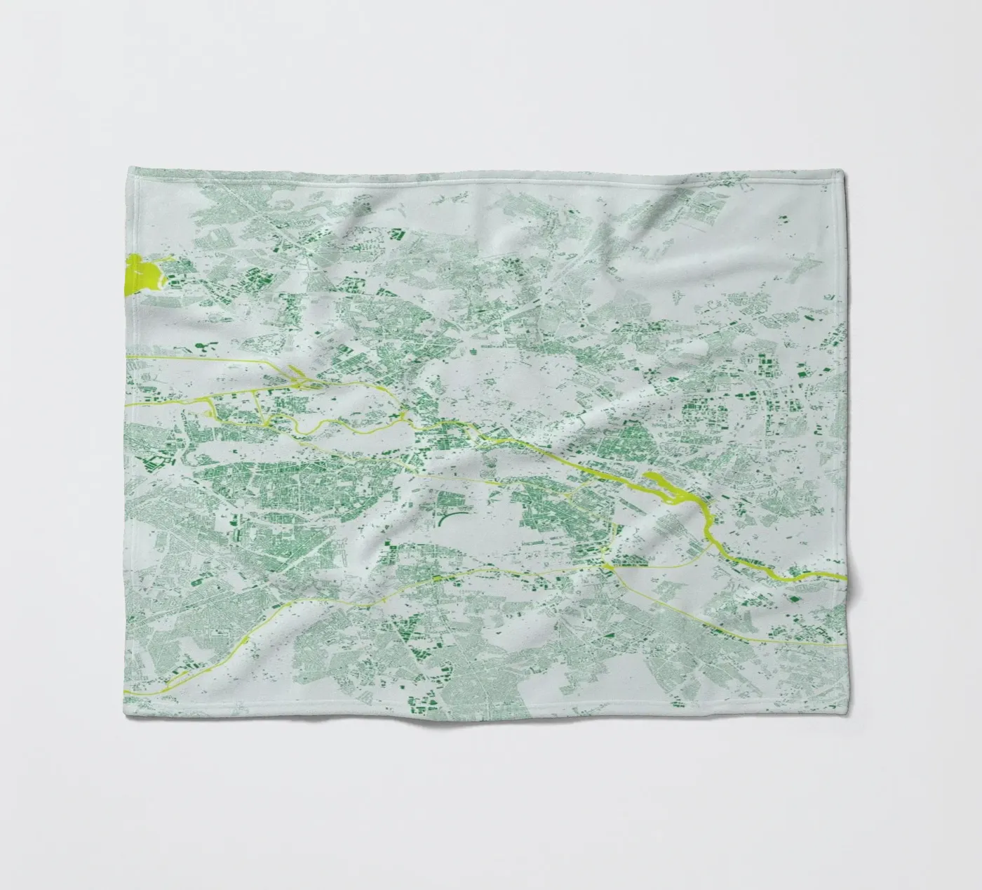Berlin Green Fleecedecke von Urban Maps