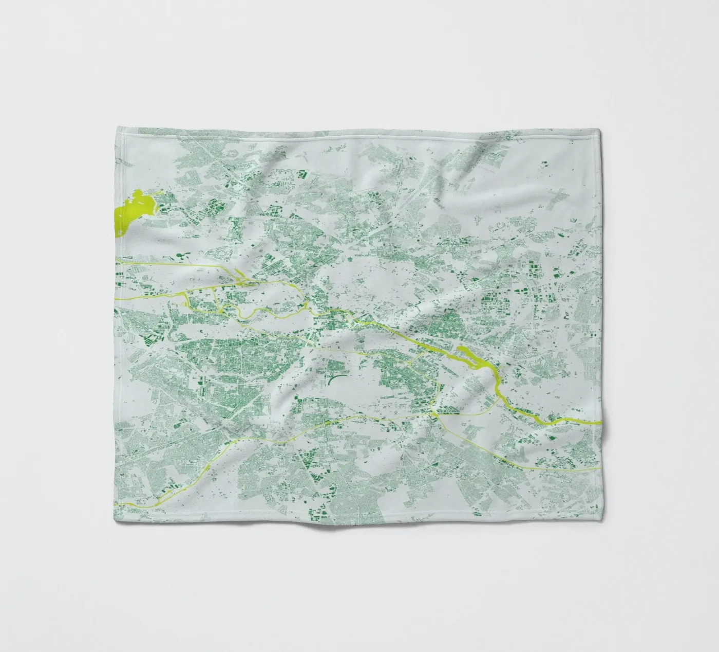 Berlin Green Fleecedecke von Urban Maps