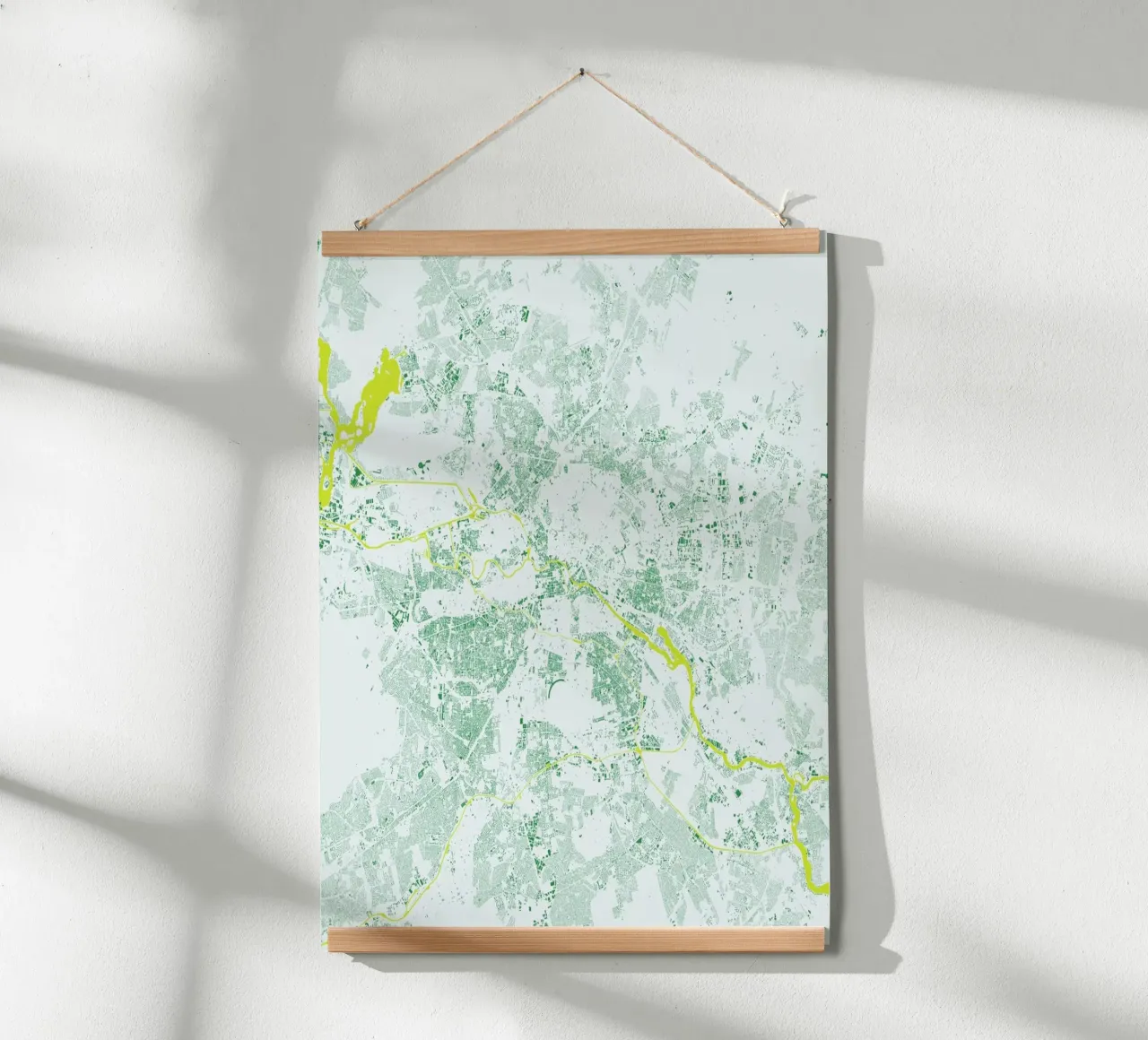 Berlin Green poster con telaio in alluminio da Urban Maps