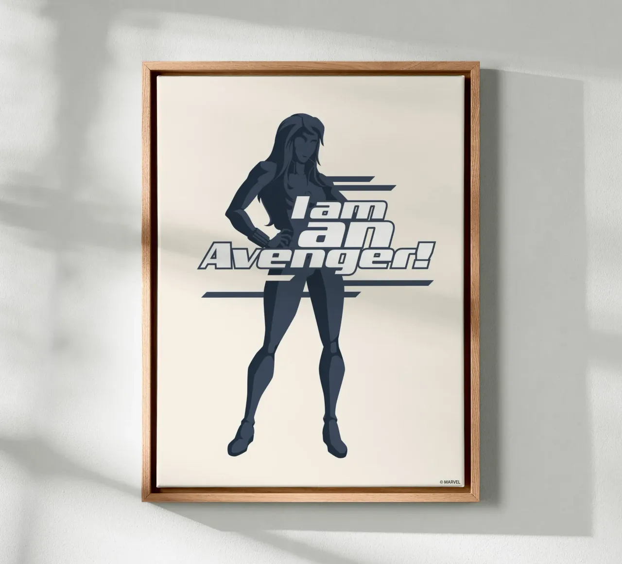 Black Widow - I am an Avenger! tela con Cornice a cassetta da MARVEL Designs by JUNIQE