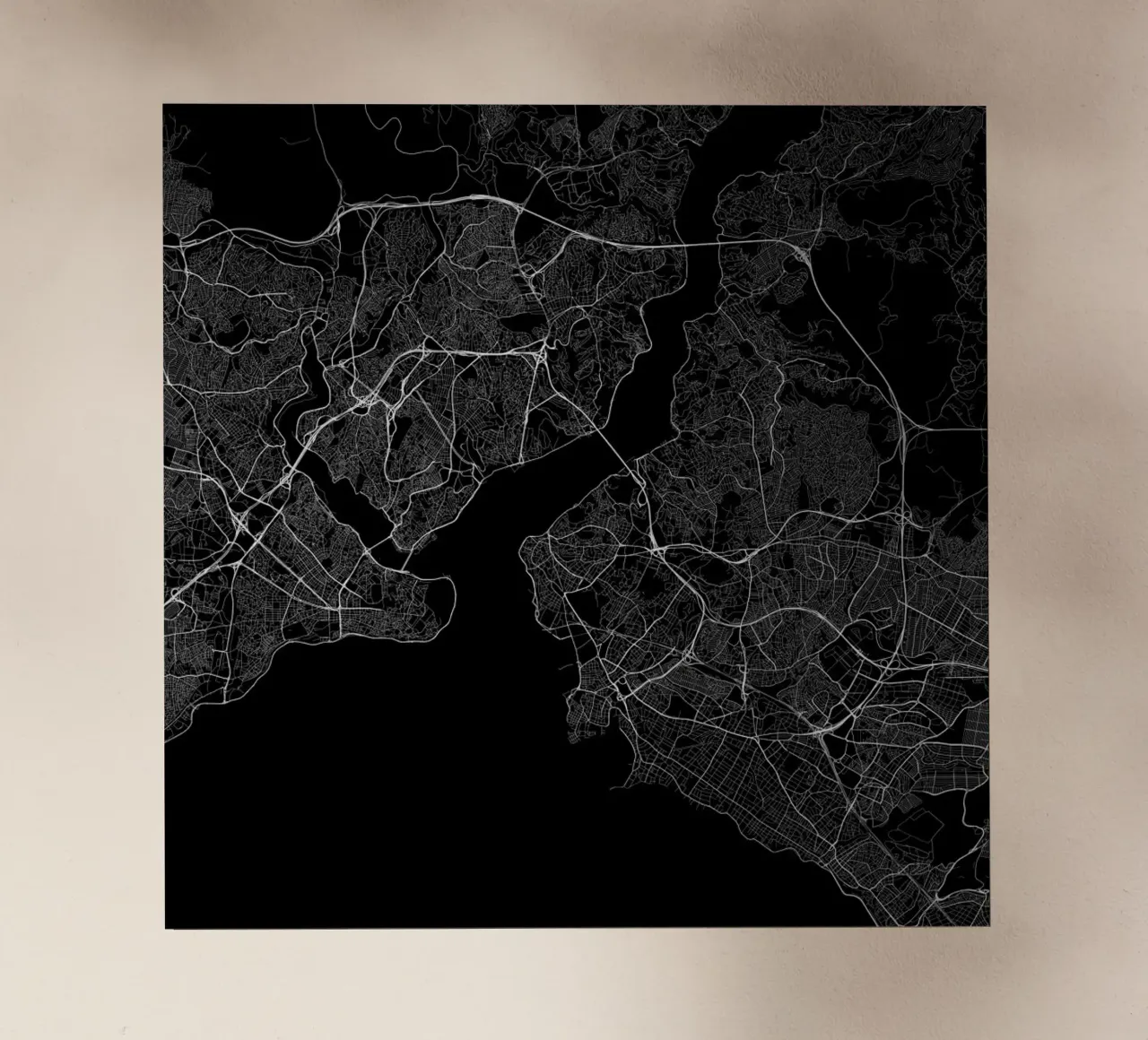 Traffic Istanbul Black pellicola backlit da Urban Maps