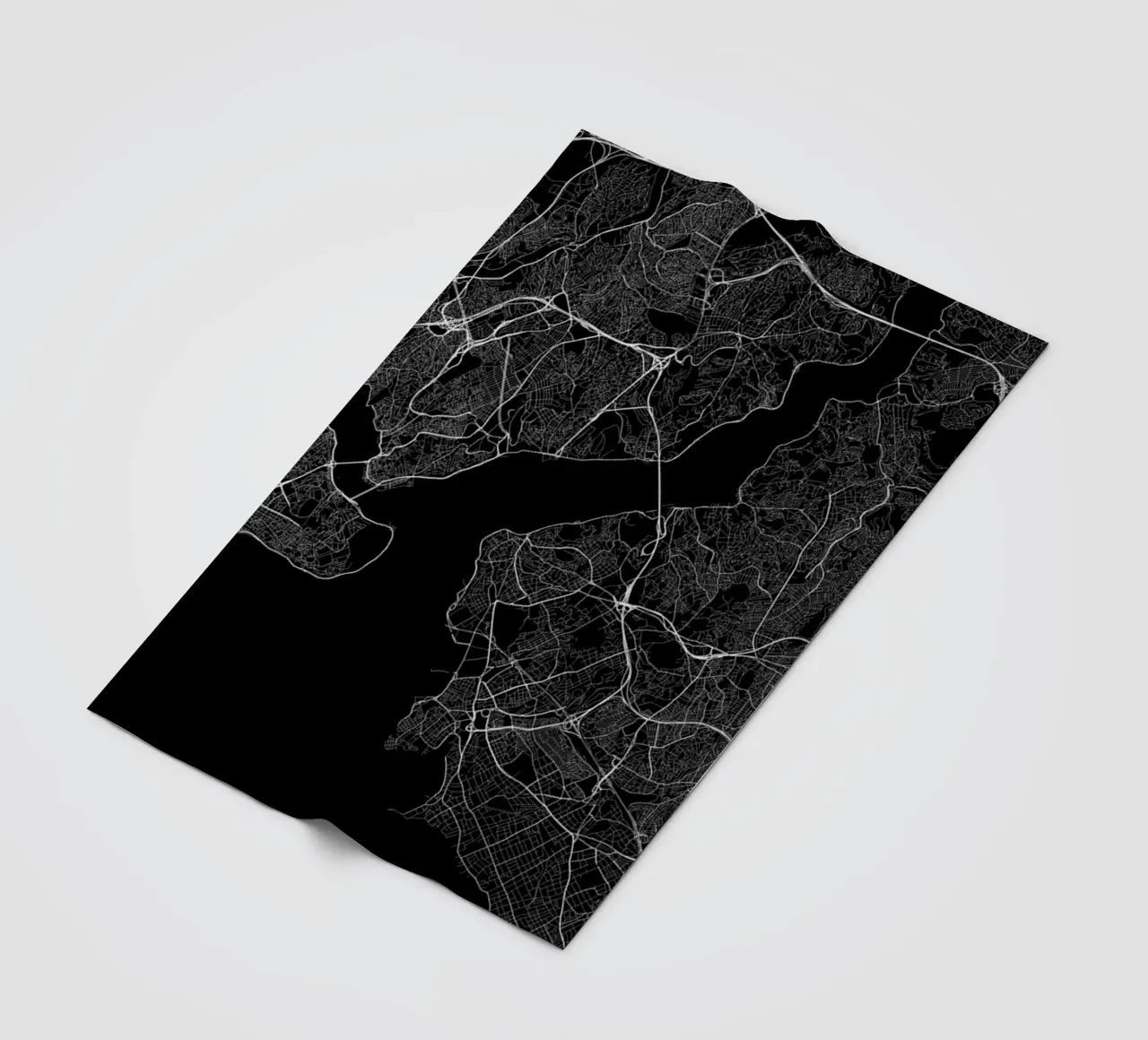 Traffic Istanbul Black coperta in pile da Urban Maps