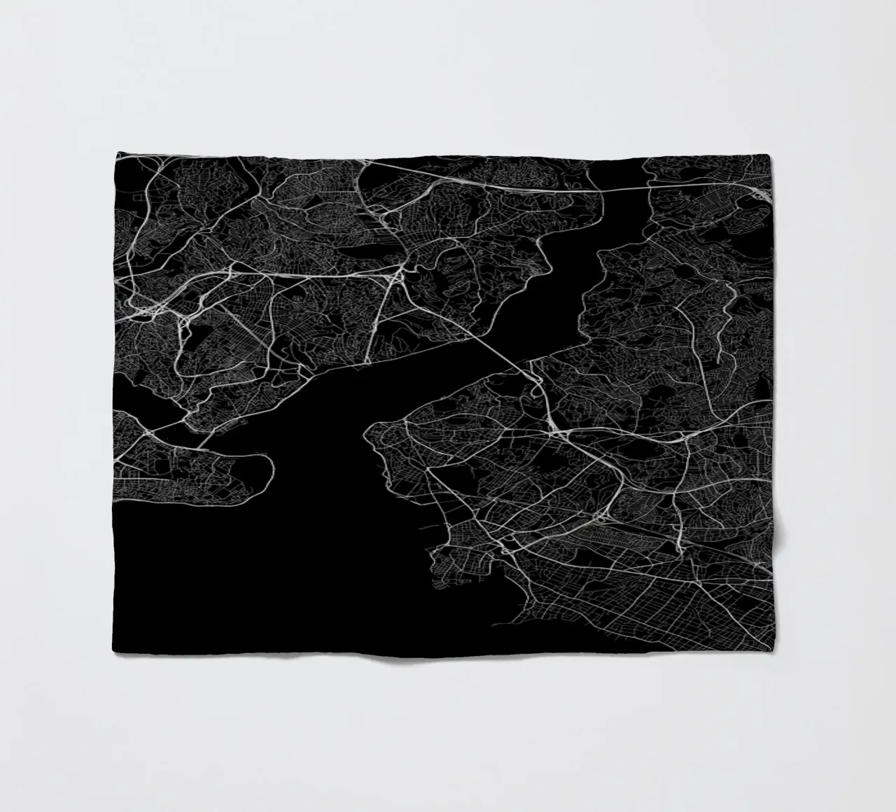 Traffic Istanbul Black coperta in pile da Urban Maps