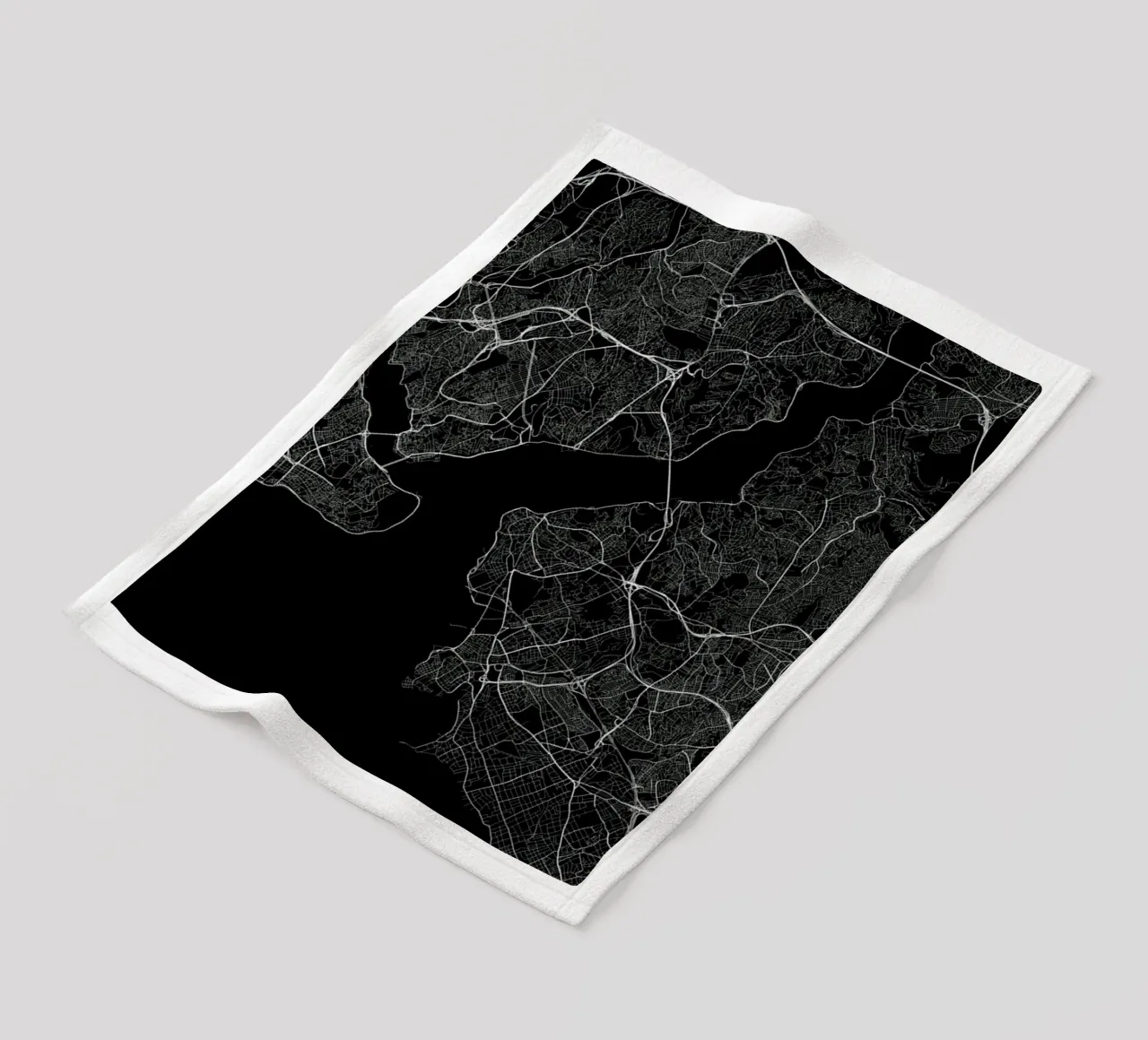 Traffic Istanbul Black coperta in pile da Urban Maps