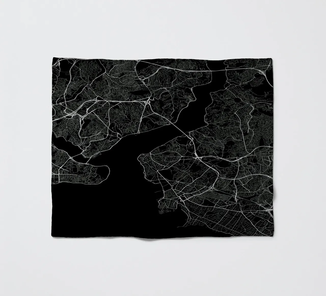 Traffic Istanbul Black coperta in pile da Urban Maps