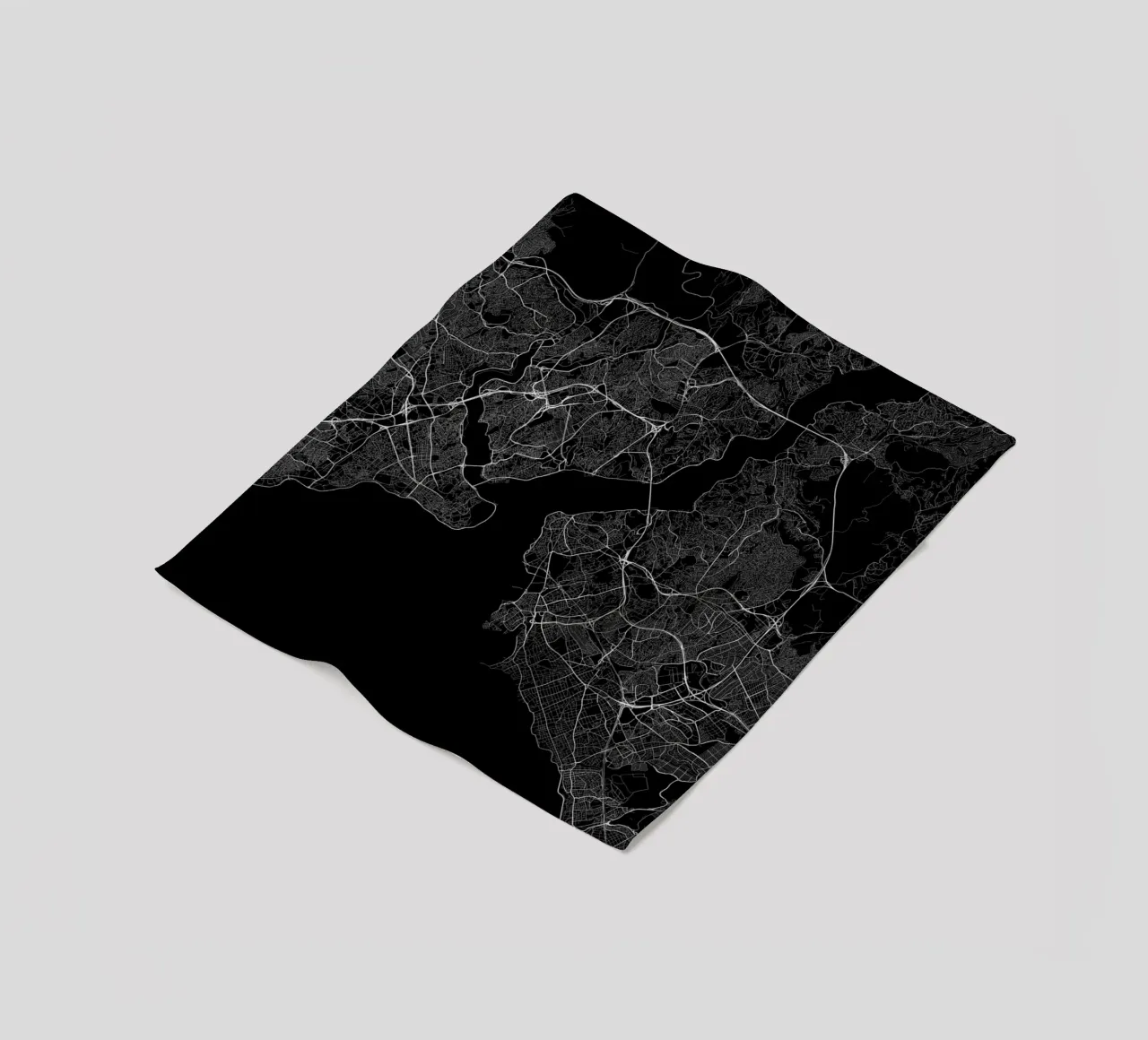 Traffic Istanbul Black coperta in pile da Urban Maps