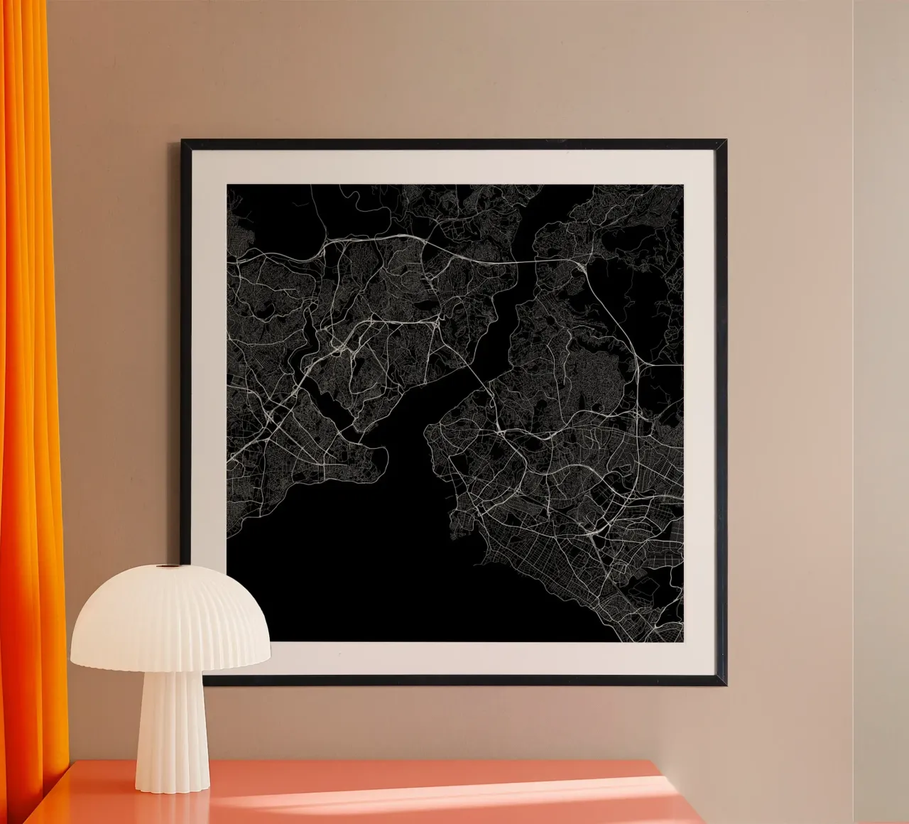 Traffic Istanbul Black carta hahnemühle da Urban Maps