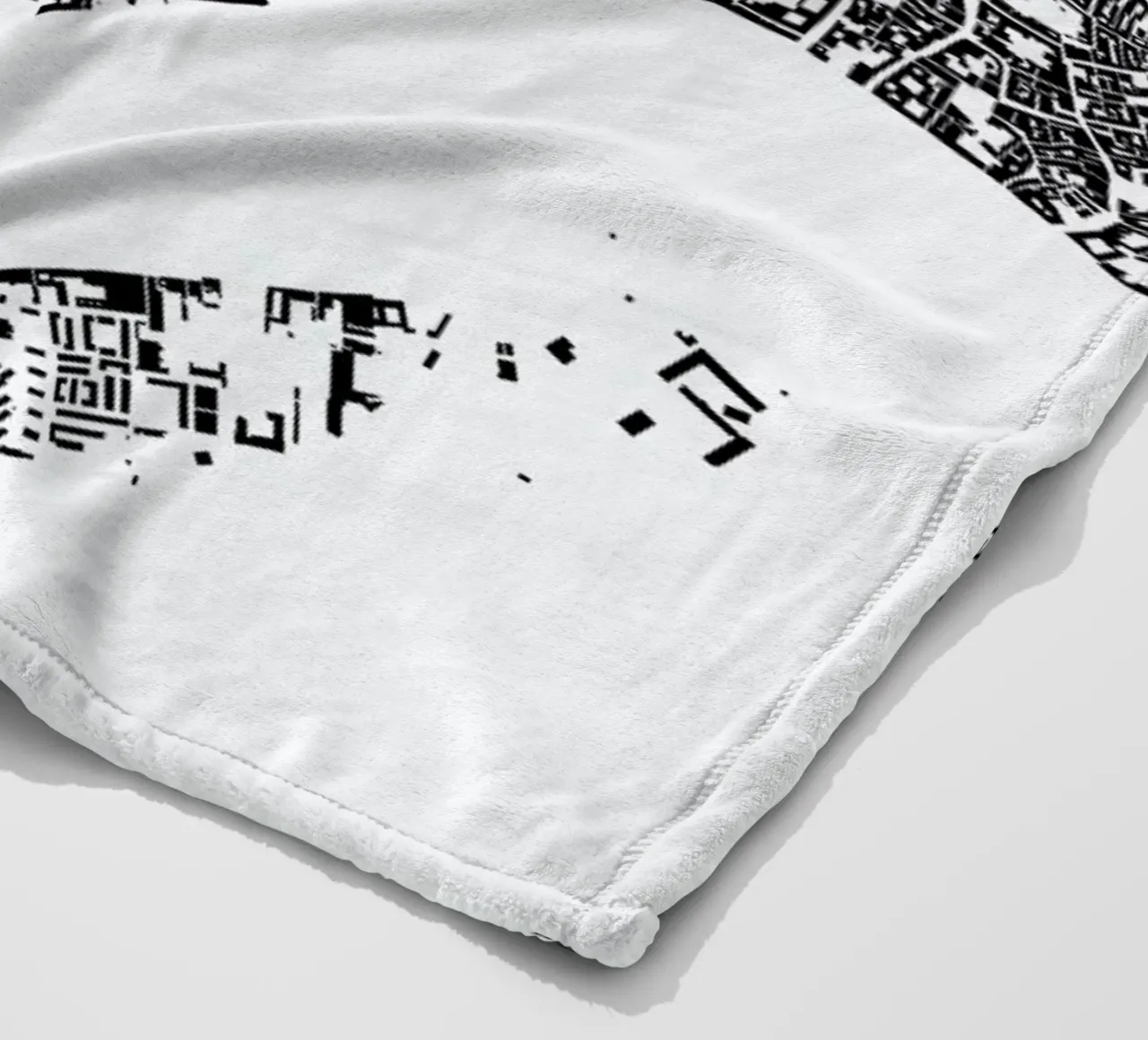 Venice White fleece blanket by Urban Maps