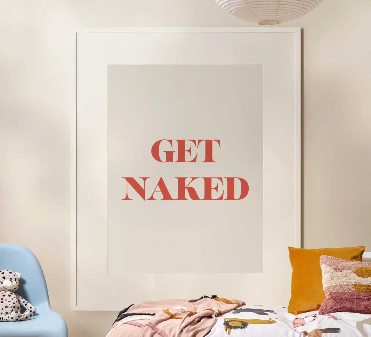 Get naked poster met houten frame van we line studio - art